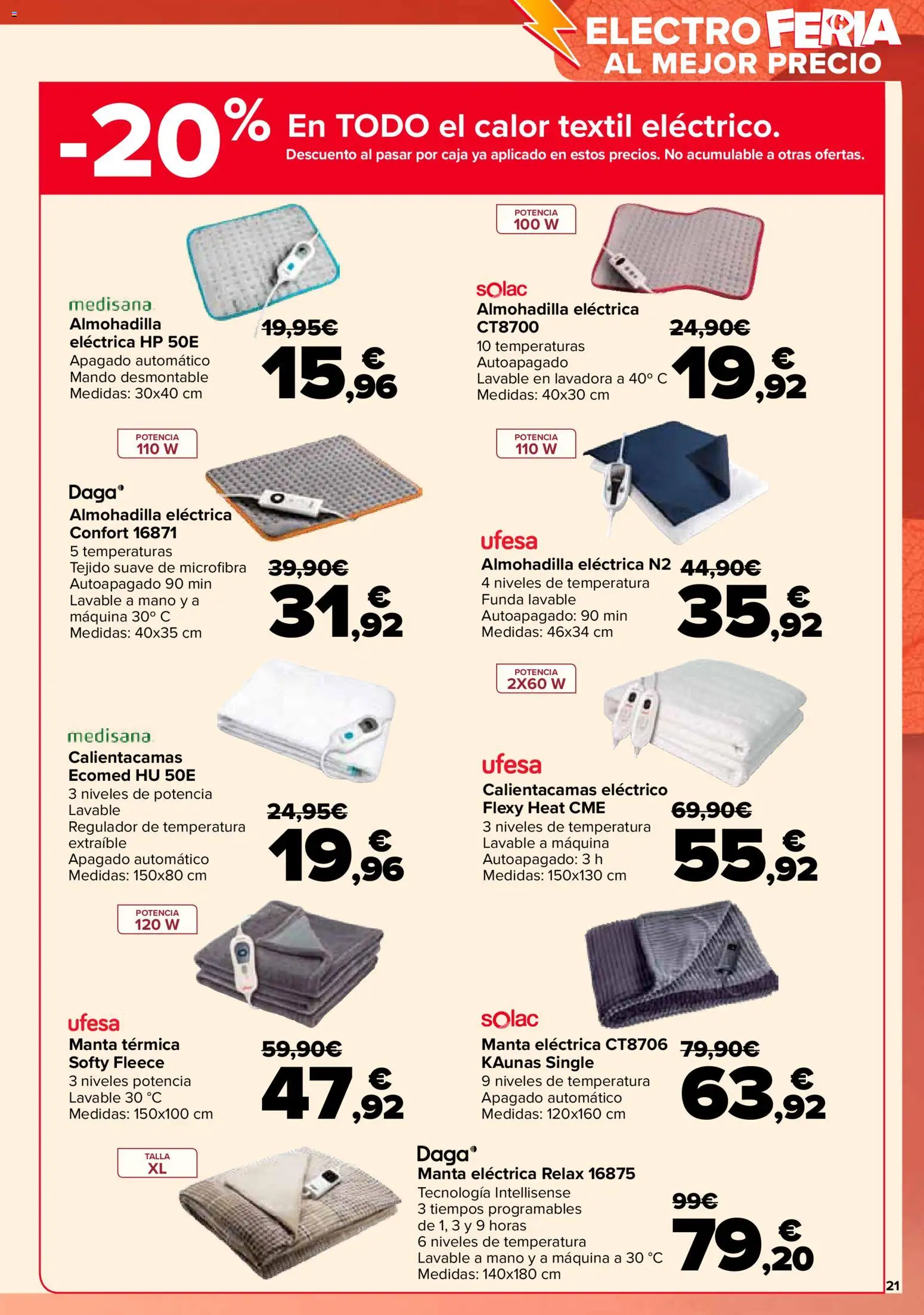 Carrefour folleto │ válido desde el 28.10.2025 | Página: 21 | Productos: Manta, Funda, Lavadora, Caja