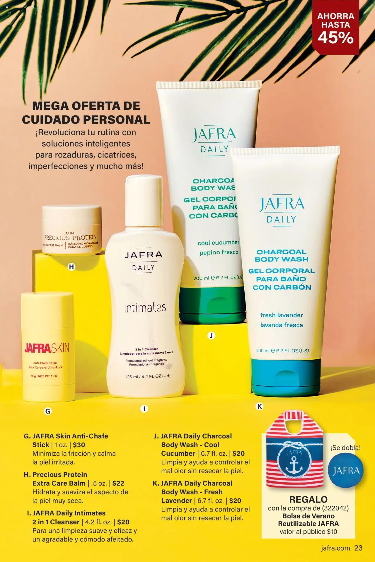 JAFRA folleto │ válido desde el 01.06.2025 | Página: 23 | Productos: Στιγμιαίος καφές, Bolsa, Body, Baño