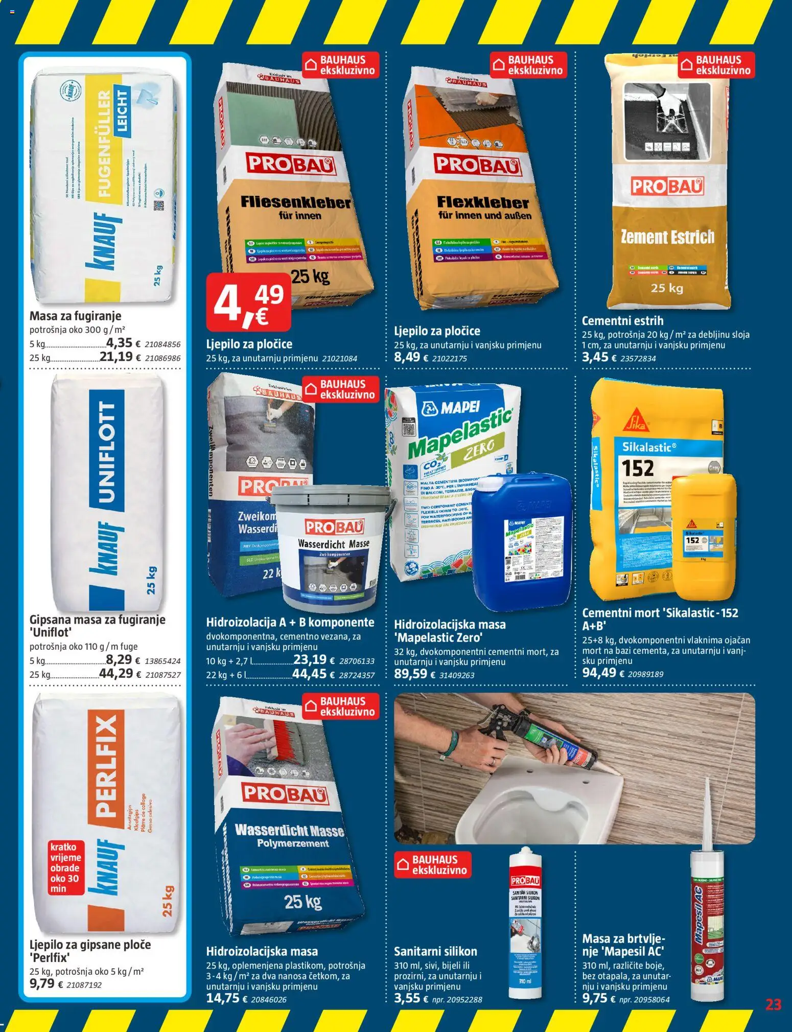 Bauhaus katalog | vrijedi od 01.01.2026 | Stranica: 23 | Proizvodi: Pločice, Ljepilo