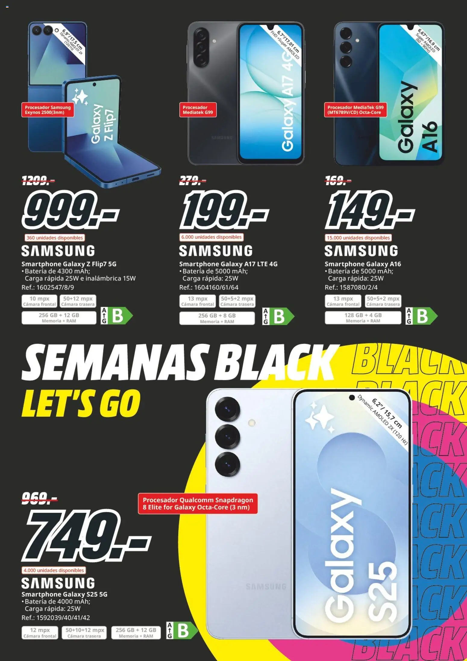 Media Markt Black Friday │ válido desde el 12.11.2025 | Página: 27 | Productos: Smartphone, Cámara, Batería