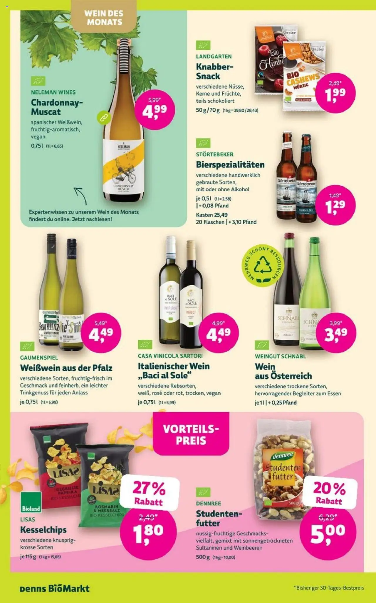 Denns BioMarkt Angebote - gültig ab dem 30.07.2025 | Seite: 10 | Produkte: Spiel, Weißwein, Paprika, Wein