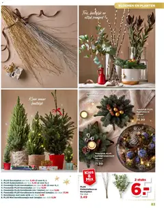 Feestelijk PLUS Kerstboom in mand met lampjes, per stuk - Voorbeeld van een folder van Plus, geldig van 29.11.2025 | Pagina: 83