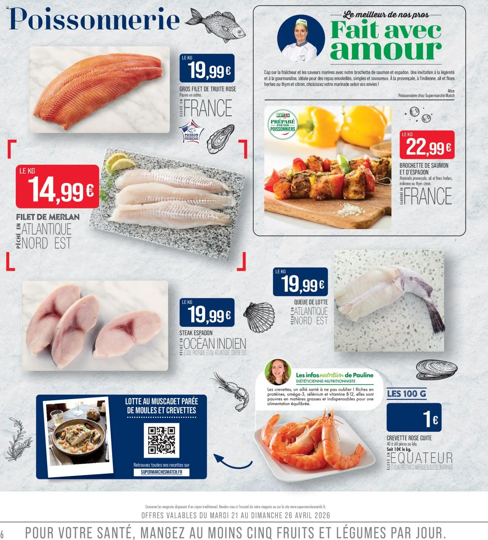 {H1} | Page: 6 | Produits: Ail, Crevettes, Poisson, Saumon