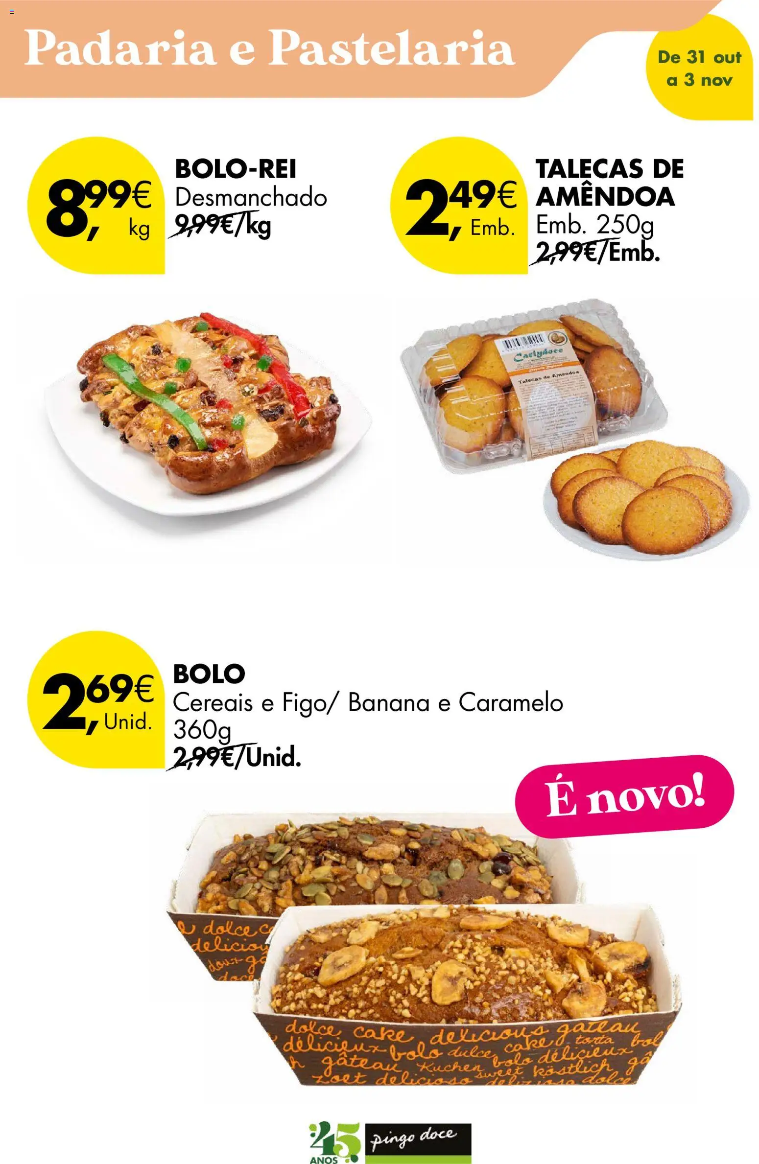 Pingo Doce Poupe este Fim de Semana │ válido de 31.10.2025 | Página: 10 | Produtos: Banana, Padaria, Bolo, Torta
