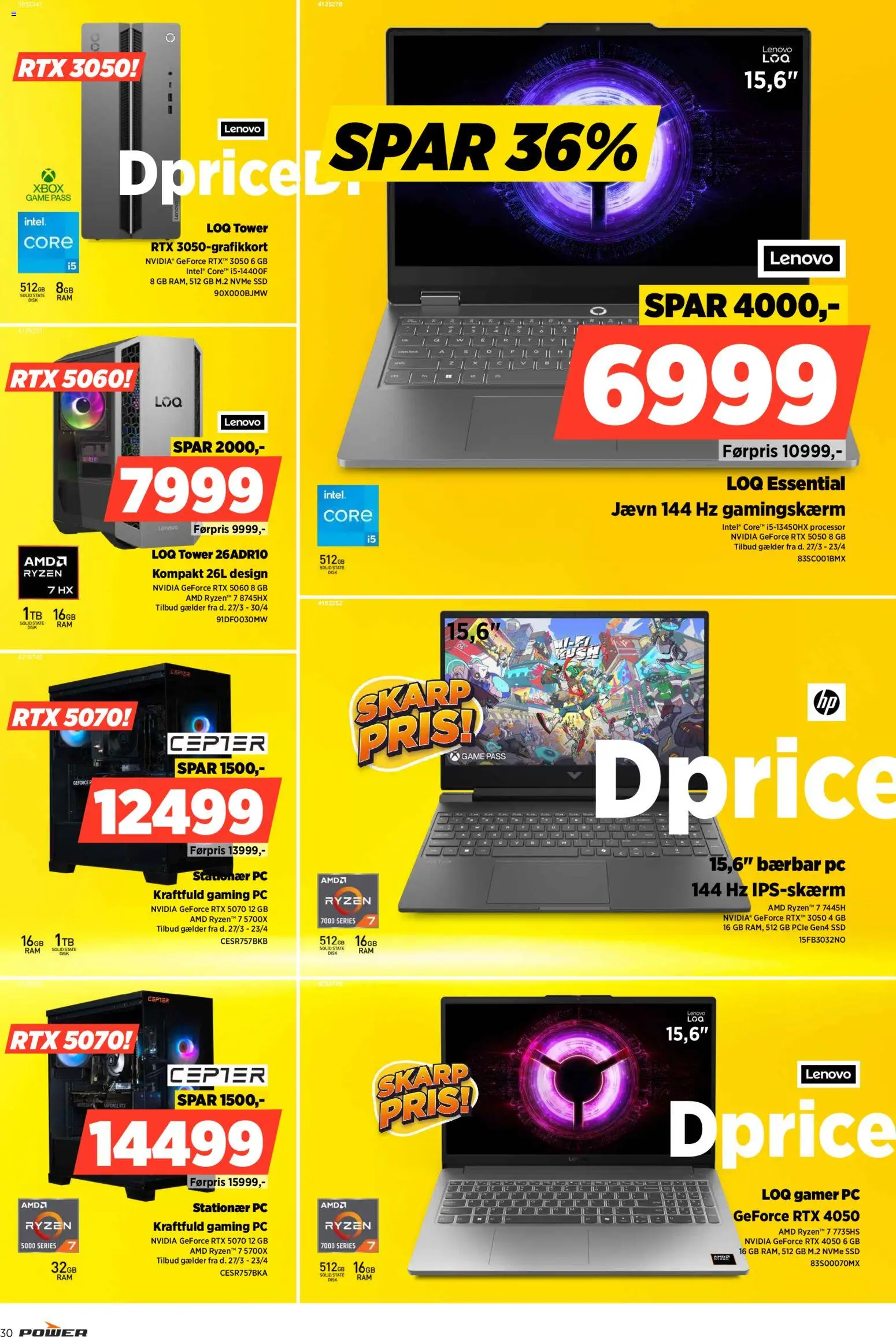 Power tilbudsavis – gyldig fra 17.04.2026 | Side: 30 | Produkter: Processor, Disk, Stationær PC, PC