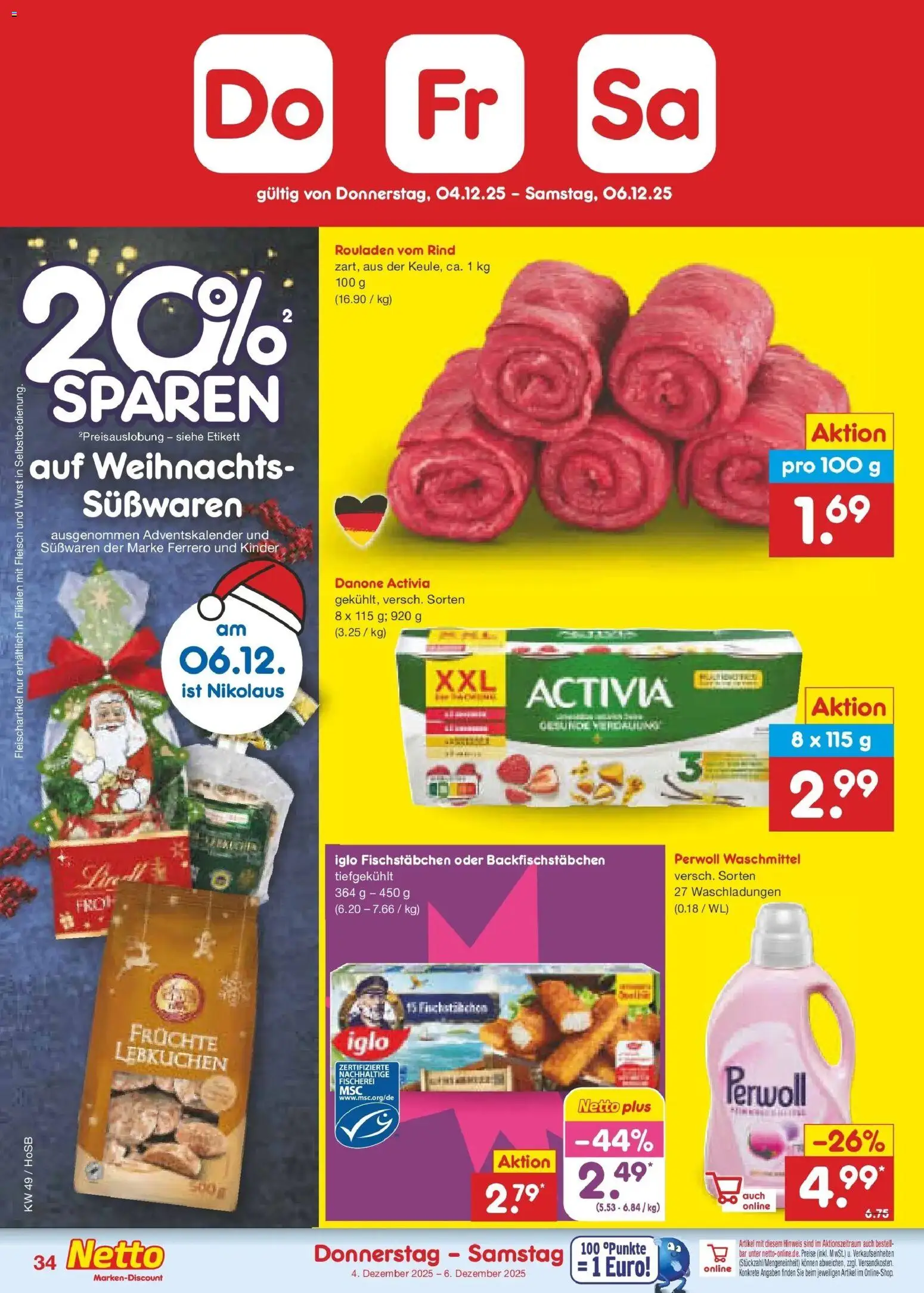 Netto Marken-Discount prospekt Hannover	 – gültig ab 30.11.2025 | Seite: 36 | Produkte: Perwoll, Waschmittel, Wurst, Fleisch