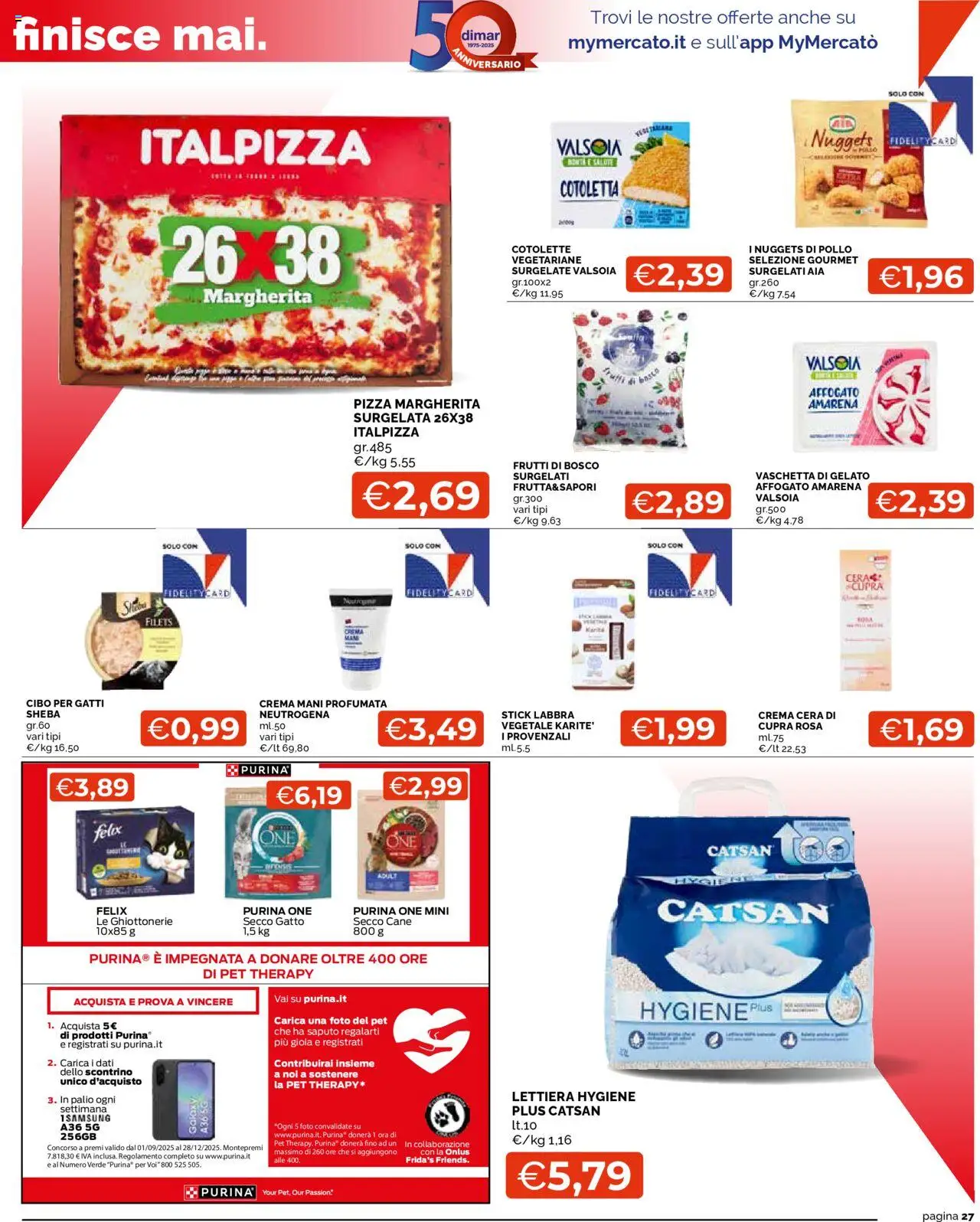 Volantino Mercatò del 02.10.2025 | Pagina: 27 | Prodotti: Pizza, Pollo, Nuggets, Amarena