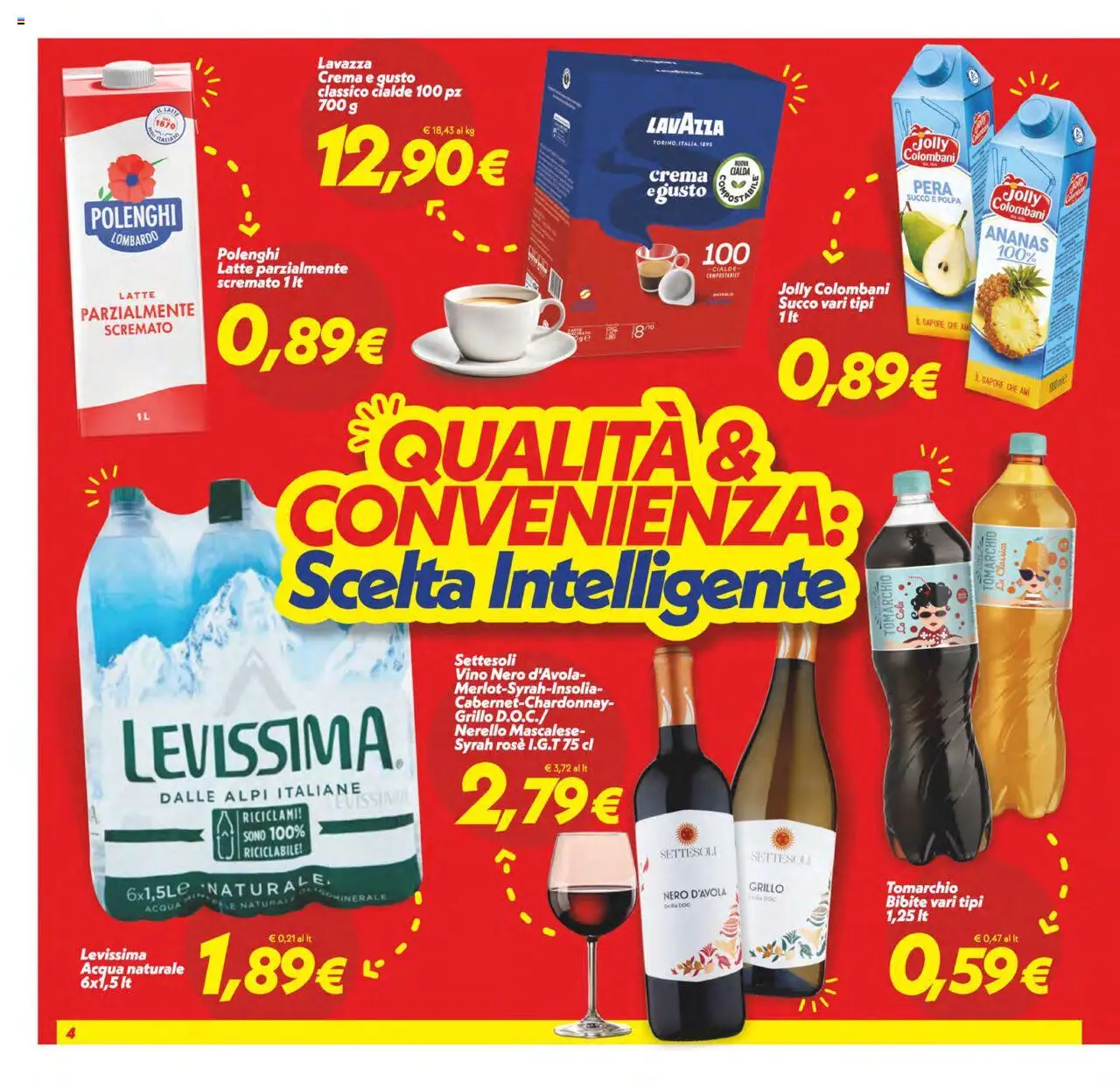 Volantino SuperConveniente del 03.06.2025 | Pagina: 4 | Prodotti: Crema, Acqua, Vino, Bibite
