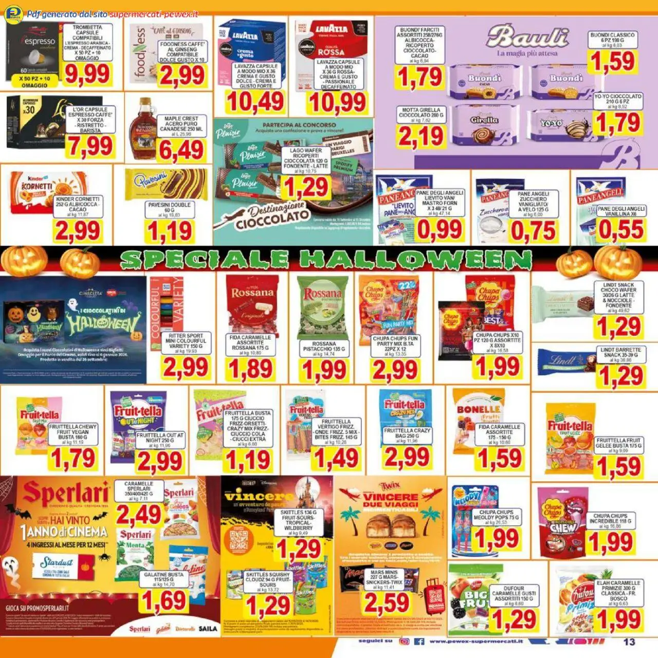 Volantino Pewex del 17.10.2025 | Pagina: 13 | Prodotti: Caramelle, Nocciole, Cacao, Menta