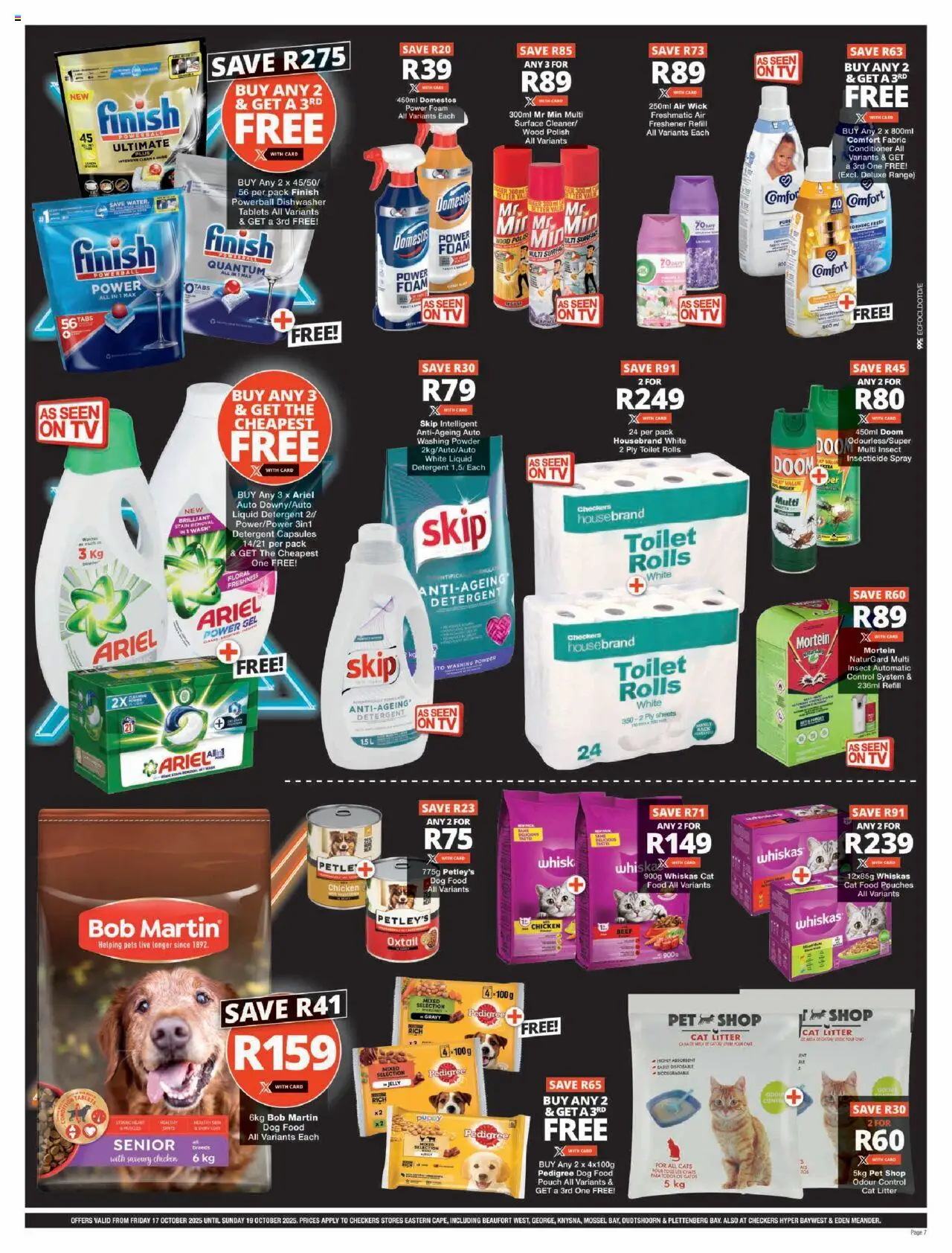 New Checkers catalogue – valid from 17.10.2025 | Page: 7 | Products: TV, Gravy, Washing powder, Dishwasher tablets