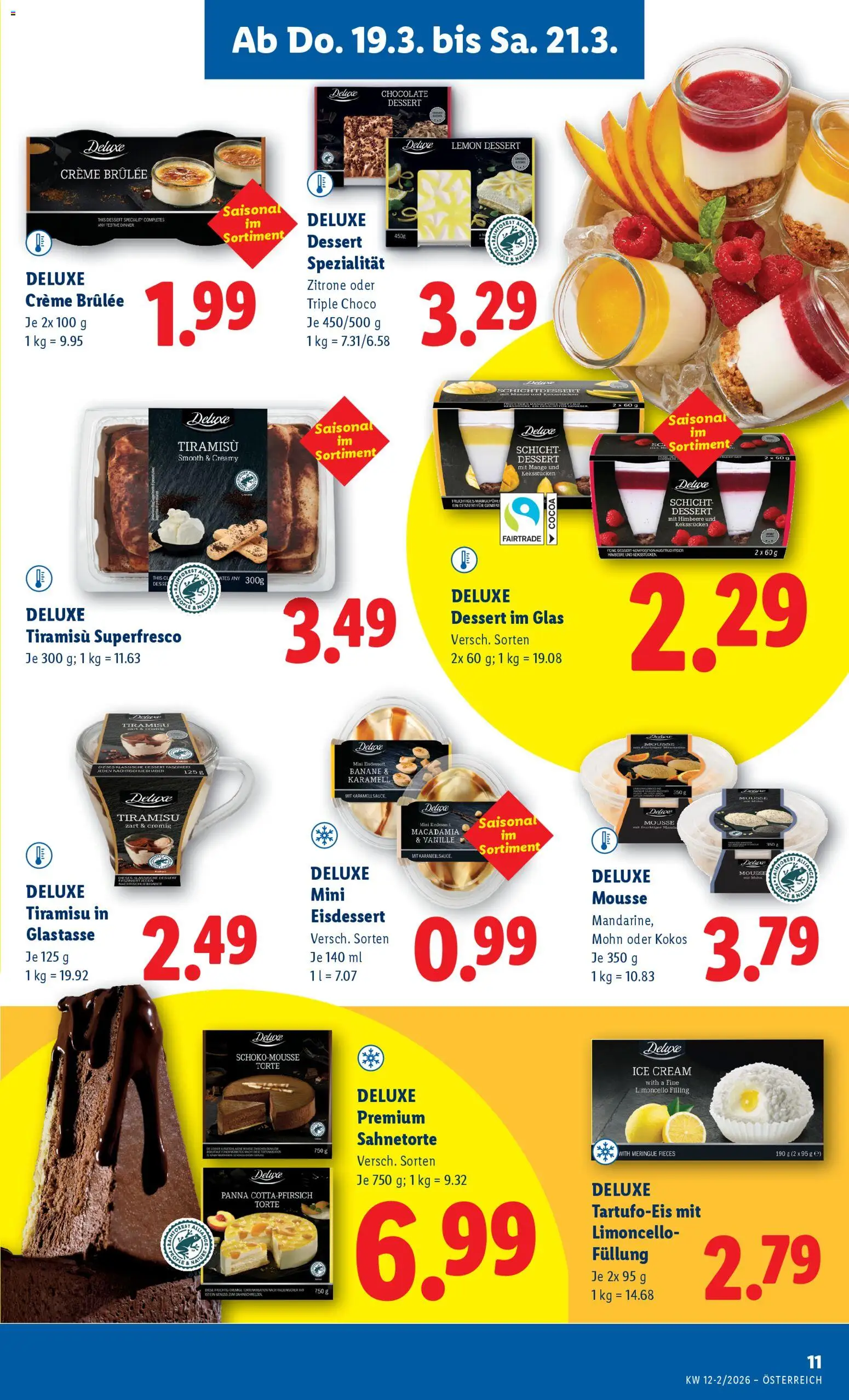 Lidl Flugblatt - Dornbirn, Feldkirch, Graz gültig ab 19.03.2026 | Seite: 13 | Produkte: Zitrone, Mango, Himbeere, Creme
