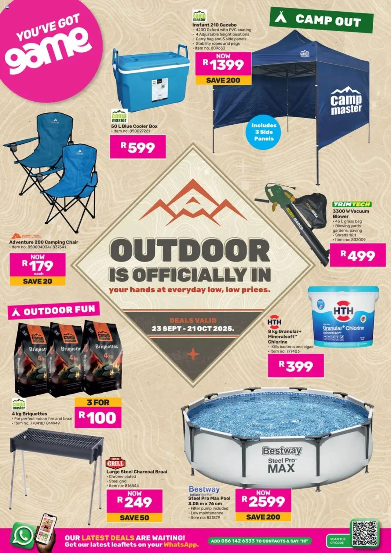 New Game catalogue – valid from 23.09.2025 | Page: 1 | Products: Bag, Grill, Box, Cooler