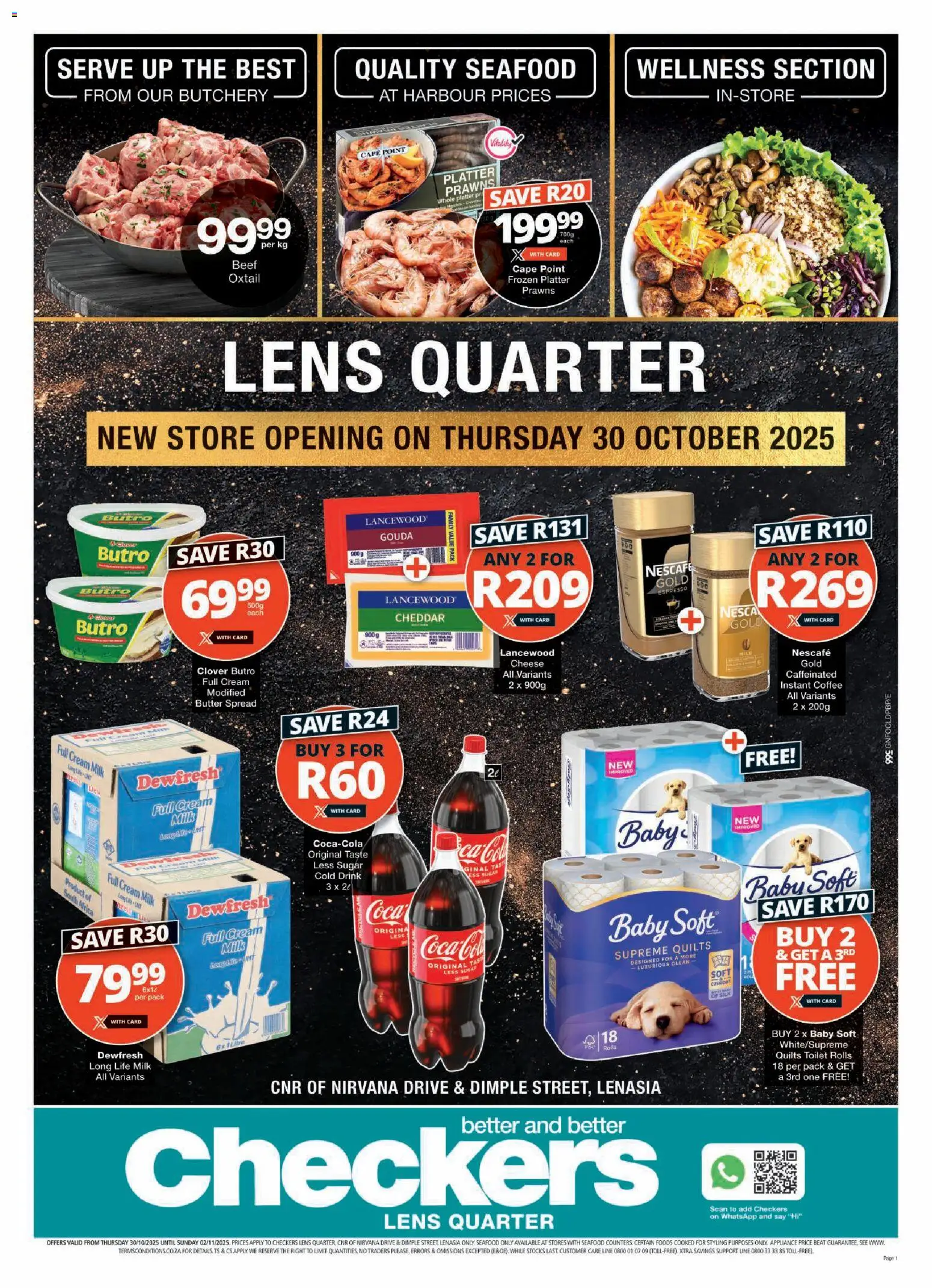 New Checkers catalogue – valid from 30.10.2025 | Page: 1 | Products: Butter, Cheese, Cream, Sugar