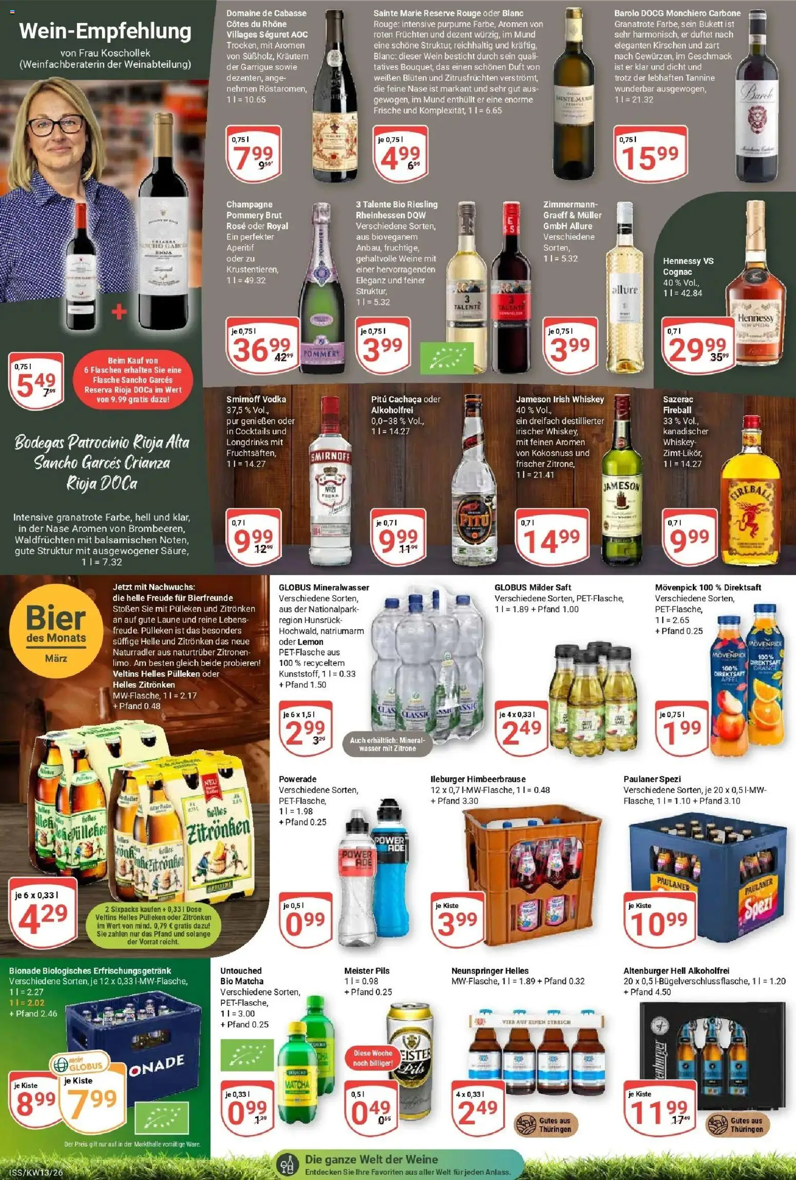 Globus prospekt Isserstedt	 – gültig ab 23.03.2026 | Seite: 16 | Produkte: Pils, Jameson, Kirschen, Powerade