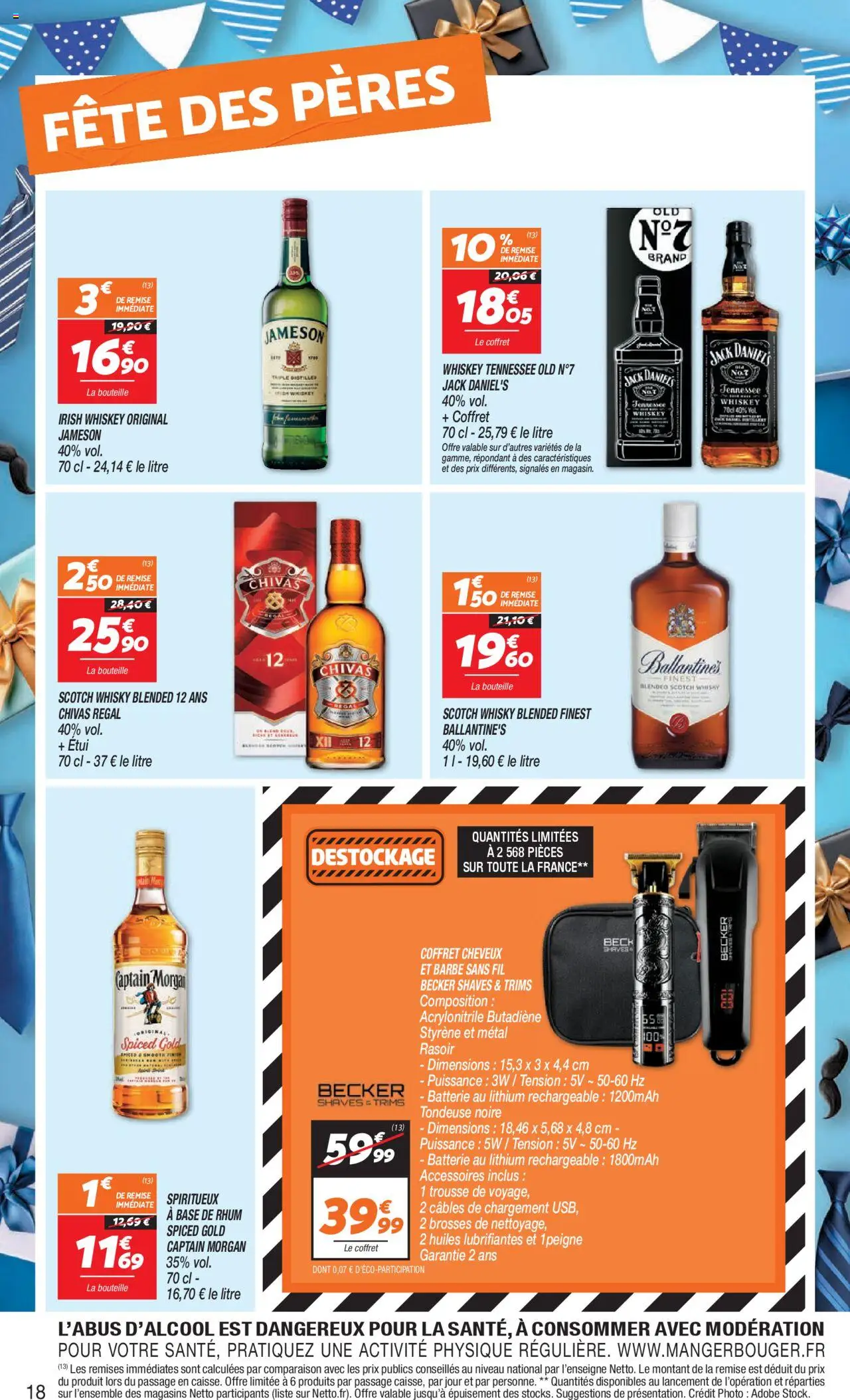  | Page: 18 | Produits: Étui, Rhum, Captain Morgan, Batterie