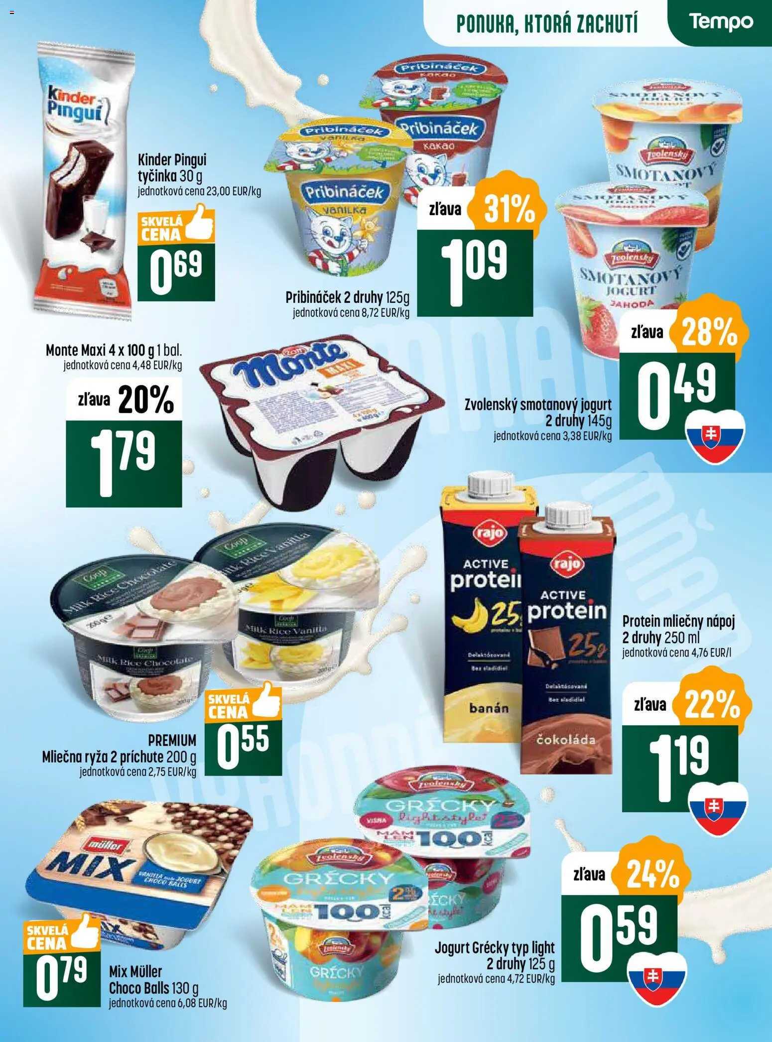 Nové COOP Jednota akcie – leták je platný od 06.11.2025 | Strana: 11 | Produkty: Jogurt, Ryža, Protein, Čokoláda