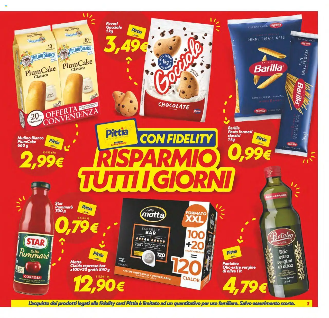 Volantino SuperConveniente del 12.09.2025 | Pagina: 3 | Prodotti: Caffè, Pasta, Piatto, Penne