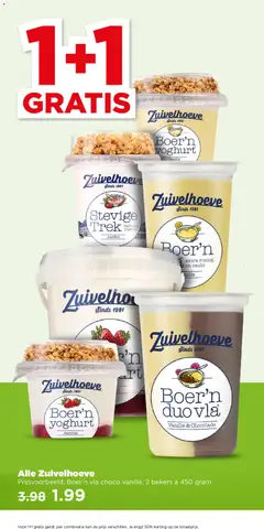 Boer'n yoghurt, Vanilla yogurt - Voorbeeld van een folder van Plus, geldig van 10.12.2025 | Pagina: 15 | Producten: Yoghurt, Kan, Pudding, Aardbei