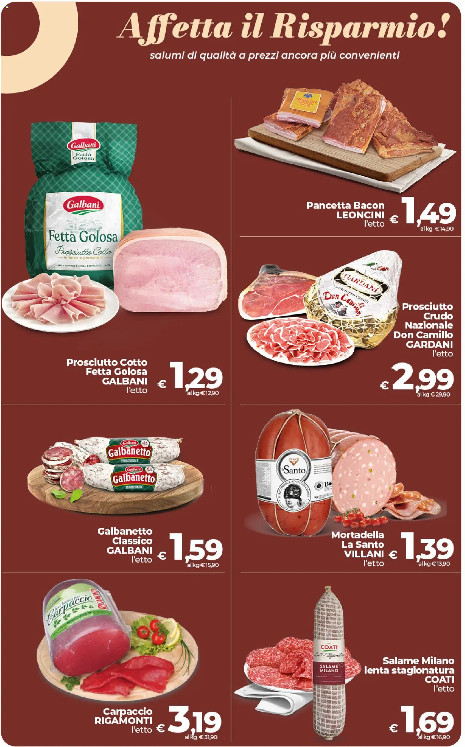 Volantino COOP del 27.01.2026 | Pagina: 14 | Prodotti: Prosciutto Crudo, Salame, Pancetta, Prosciutto