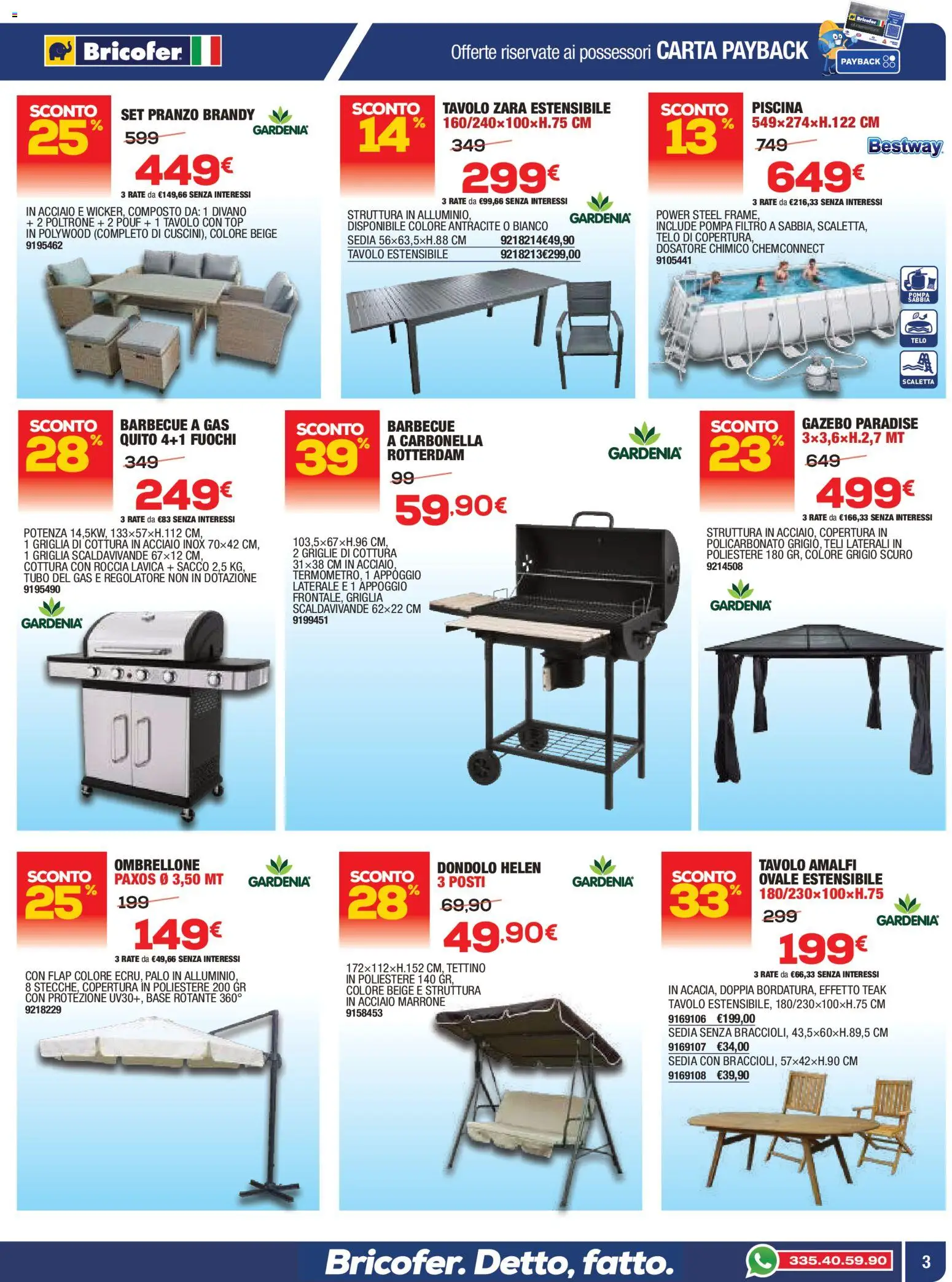 Volantino Bricofer del 09.04.2026 | Pagina: 3 | Prodotti: Tubo, Alluminio, Tavolo, Brandy