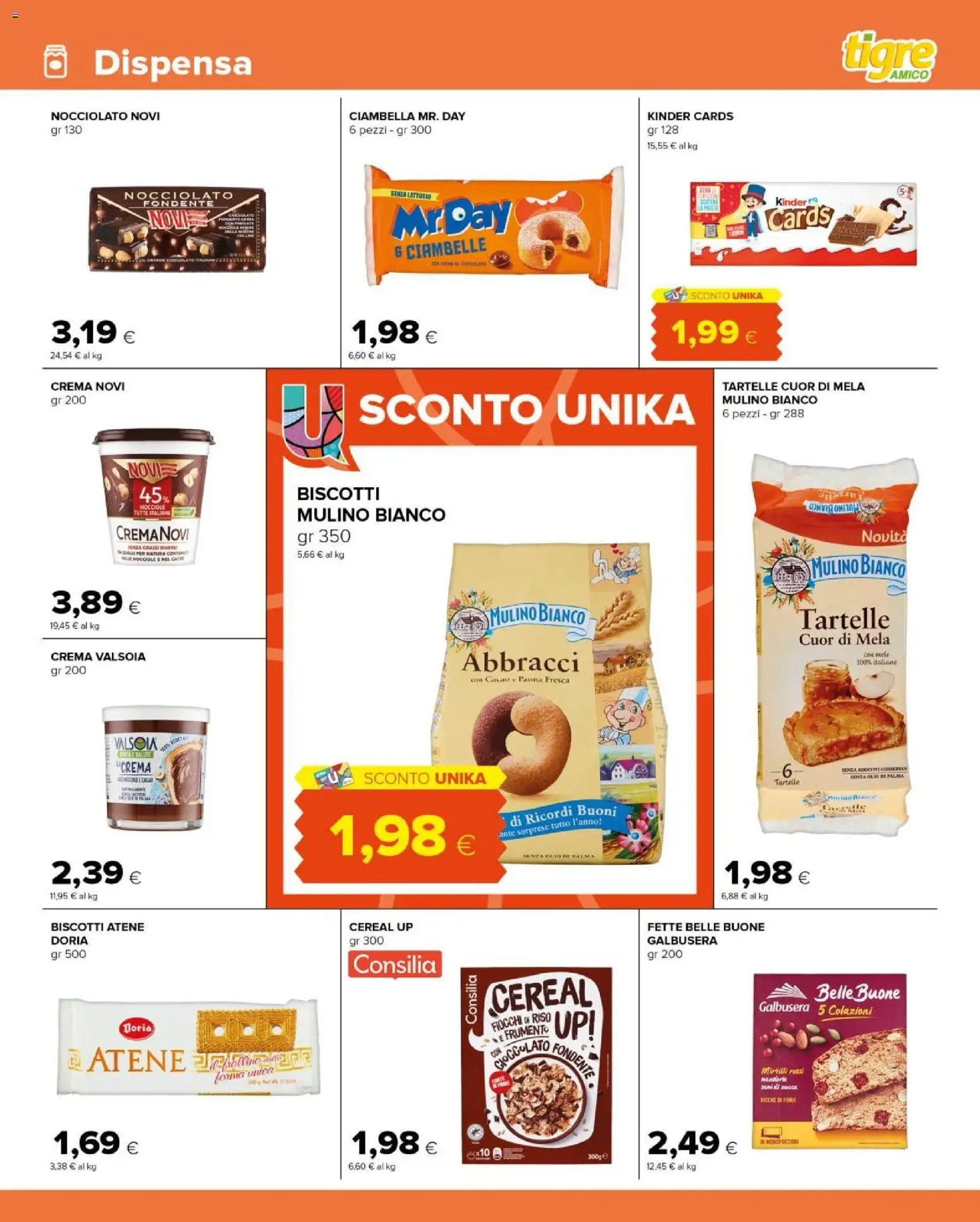 Volantino Tigre del 25.02.2026 | Pagina: 9 | Prodotti: Cioccolato, Biscotti, Fiocchi, Nocciole