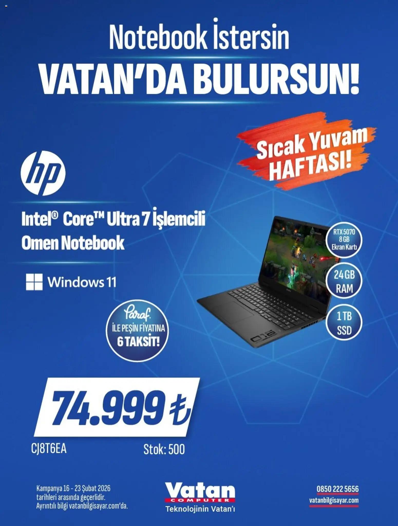 Vatan Bilgisayar İndirim - 16.02.2026 tarihinden itibaren geçerlidir | Sayfa: 18