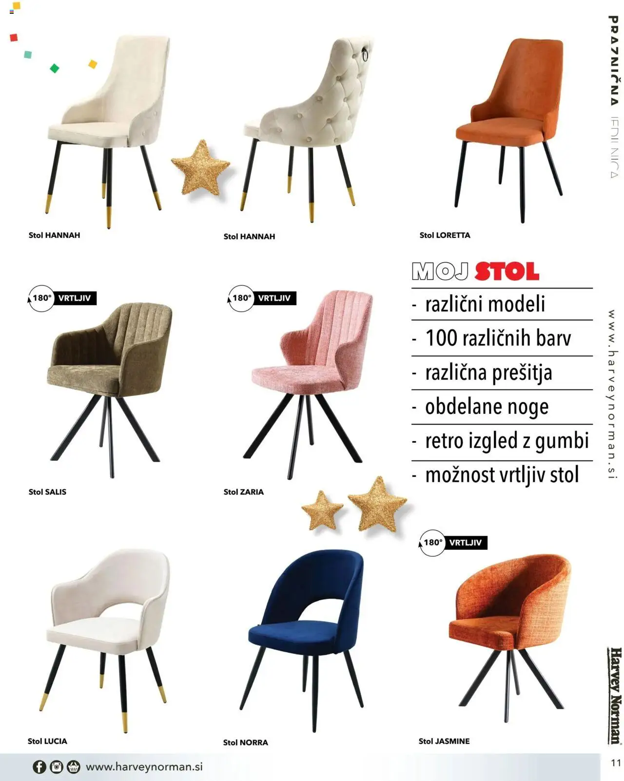 Harvey Norman katalog praznična jedilnica │ velja od 07.12.2023 | Stran: 11 | Izdelki: Stol
