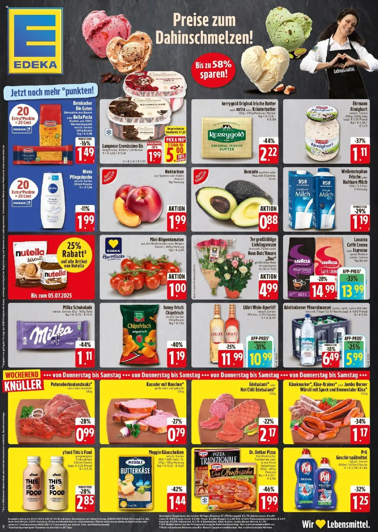 Edeka prospekt Rötz	 - gültig ab dem 02.07.2025 | Seite: 1 | Produkte: Würstl, Kräuterbutter, YFood, Pasta