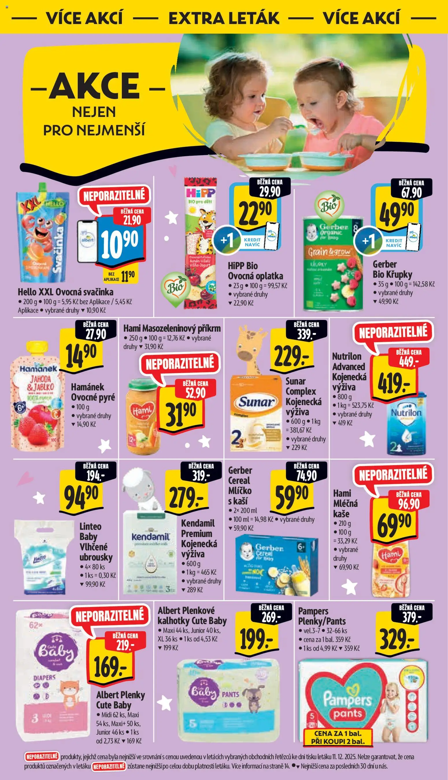 Albert leták - Supermarket od 17.12.2025 | Strana: 39 | Produkty: Kalhotky, Hamánek, Hipp, Hami