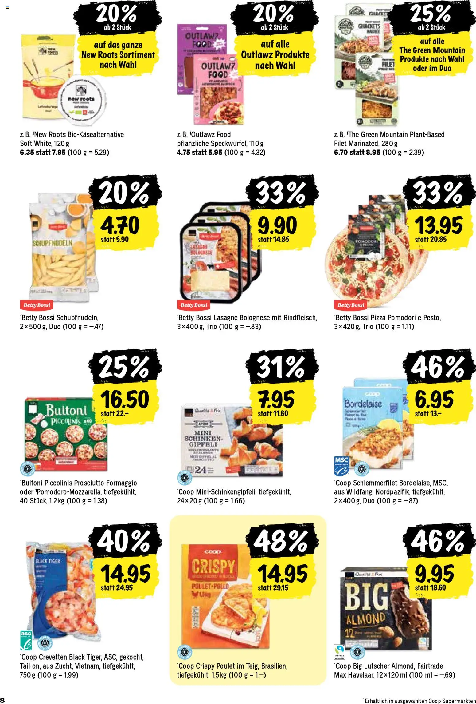 Coop Aktionen – gültig ab 15.01.2026 | Seite: 8 | Produkte: Schinken, Pizza, Rindfleisch