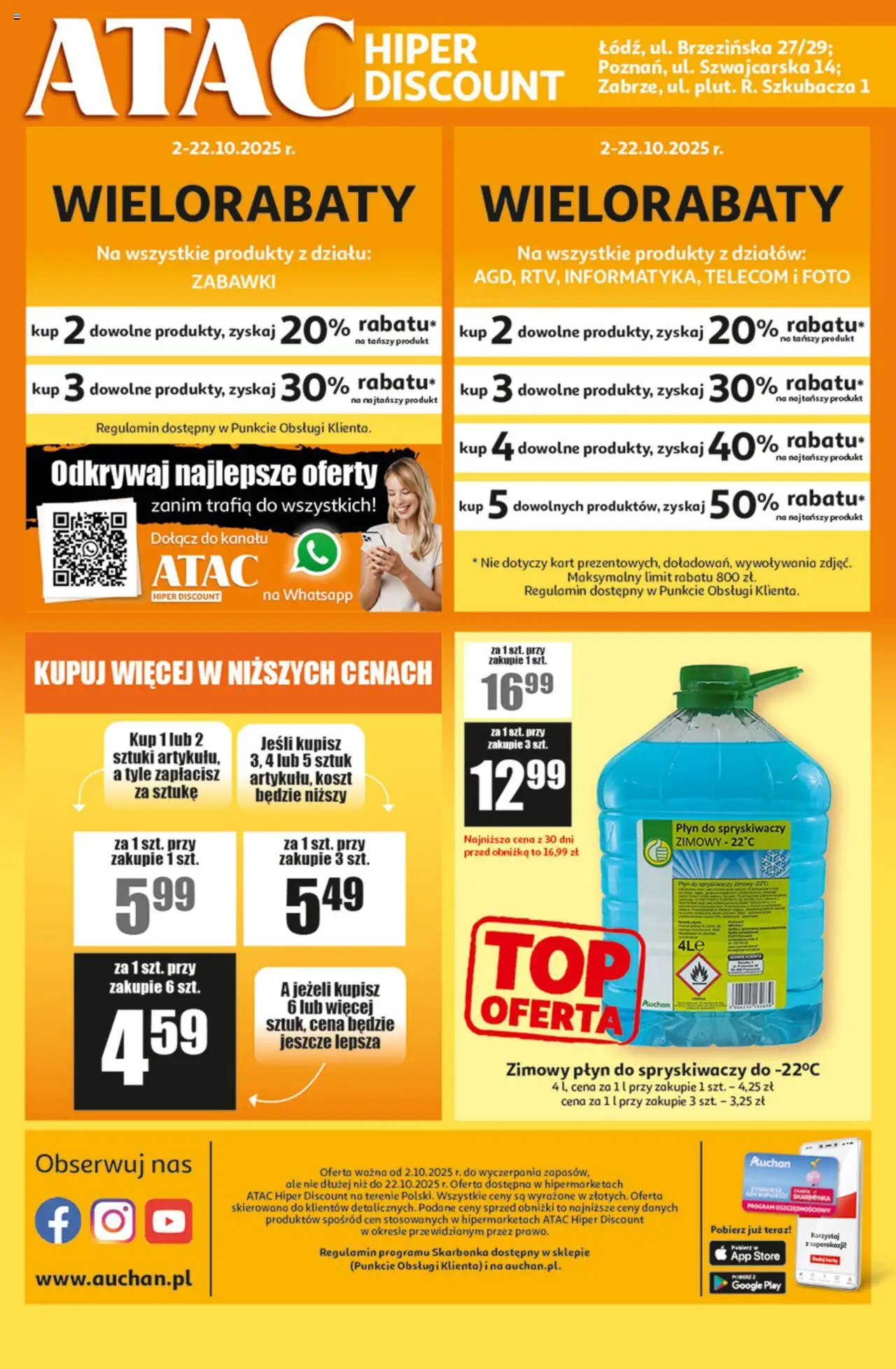 Auchan Gazetka - ATAC Hiper Discount od 02.10.2025 | Strona: 4 | Produkty: Płyn do spryskiwaczy