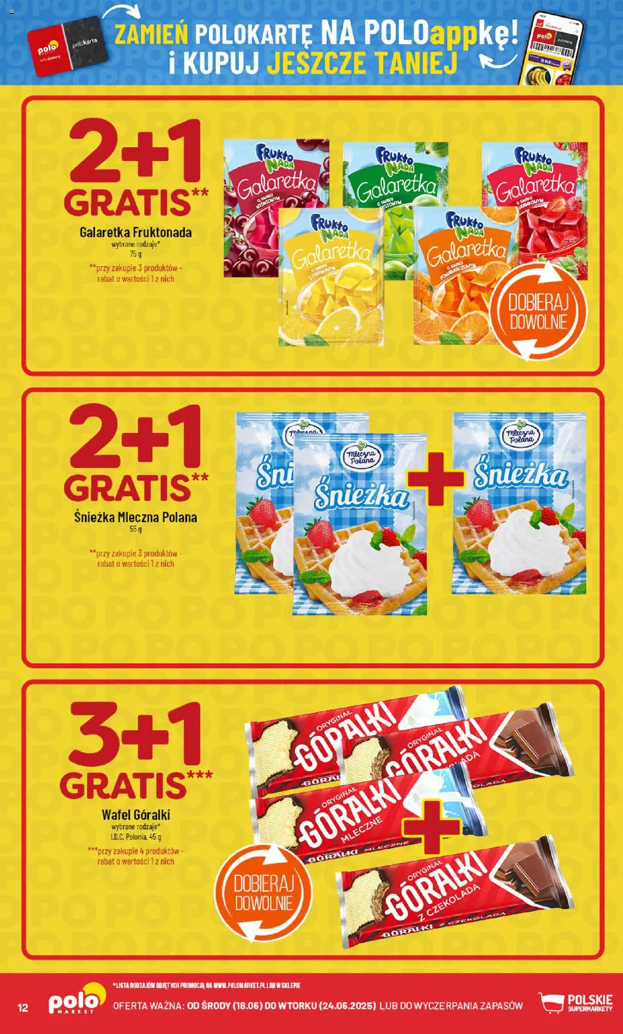 POLOmarket Gazetka od 18.06.2025 | Strona: 12 | Produkty: Galaretka, Czekolada