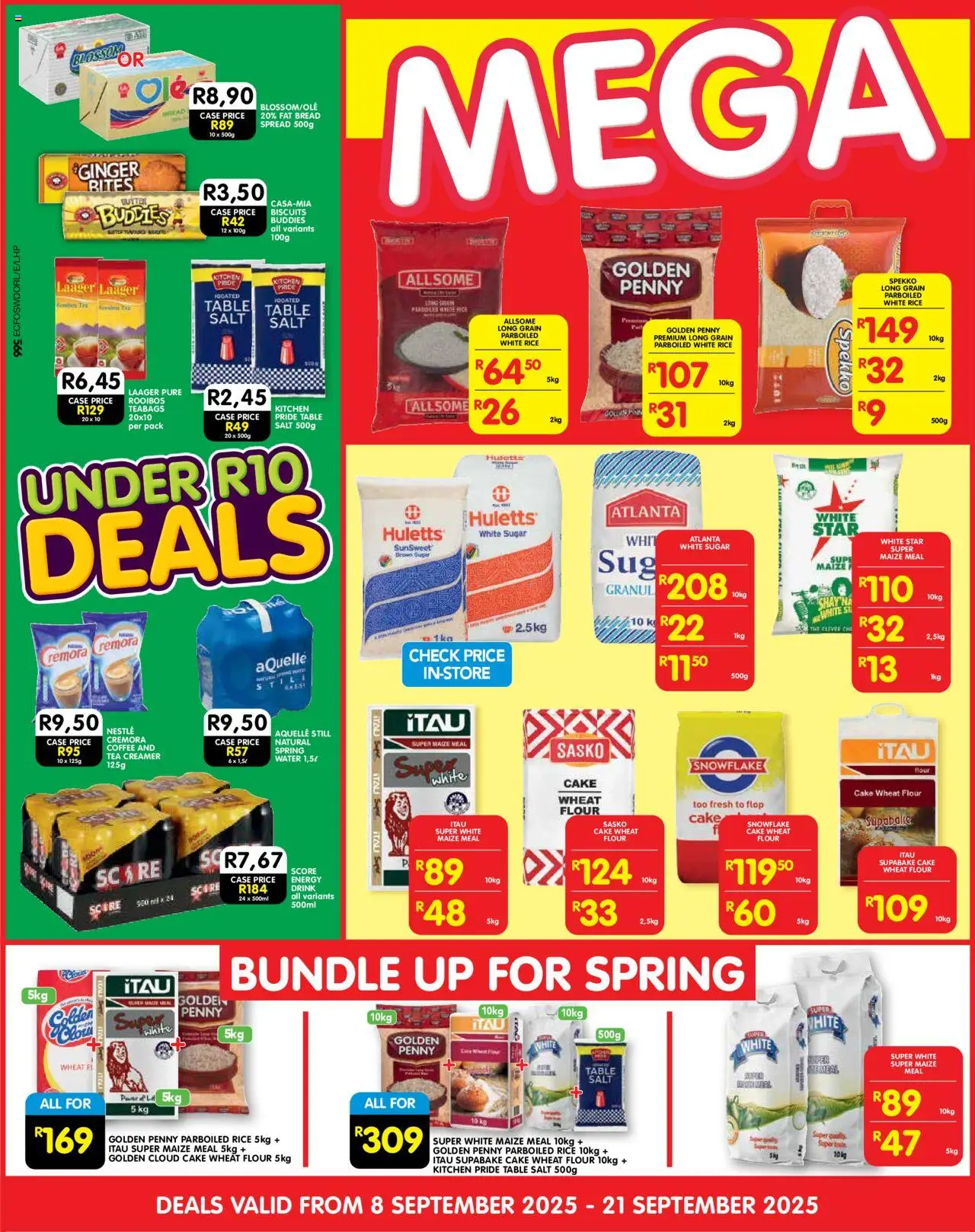 New Shoprite catalogue – valid from 08.09.2025 | Page: 2 | Products: Flour, Bread, Coffee, Tea