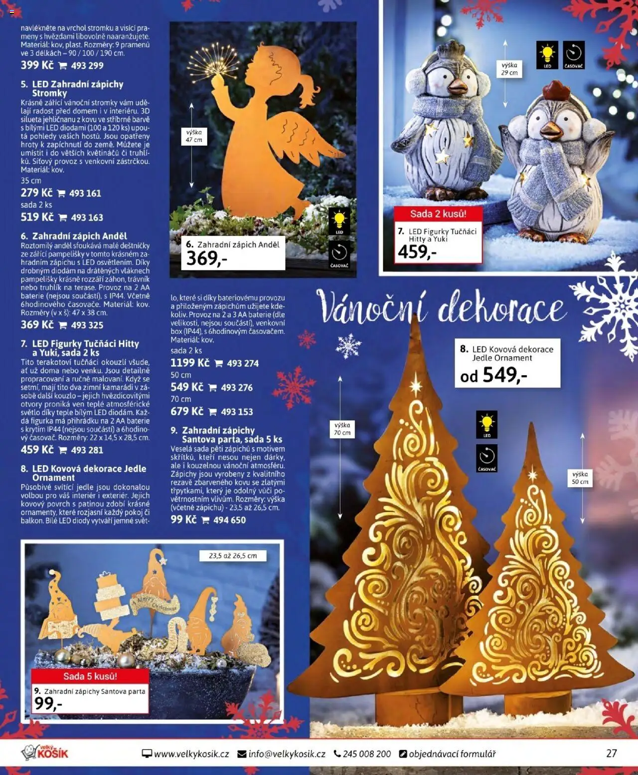 Velký Košík katalog říjen od 01.10.2025 | Strana: 27 | Produkty: Figurky, Vánoční stromky, Baterie, Vánoční dekorace