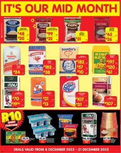 Shoprite specials catalogue – valid from 08.12.2025 | Page: 2 | Products: Cake, Maize meal, Rice, Sugar