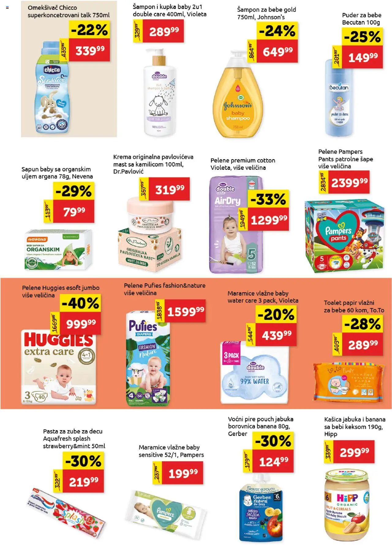 SuperVERO katalog - važi od 18.09.2025 | Strana: 22 | Proizvode: Pampers, Jagoda, Mast, Puder