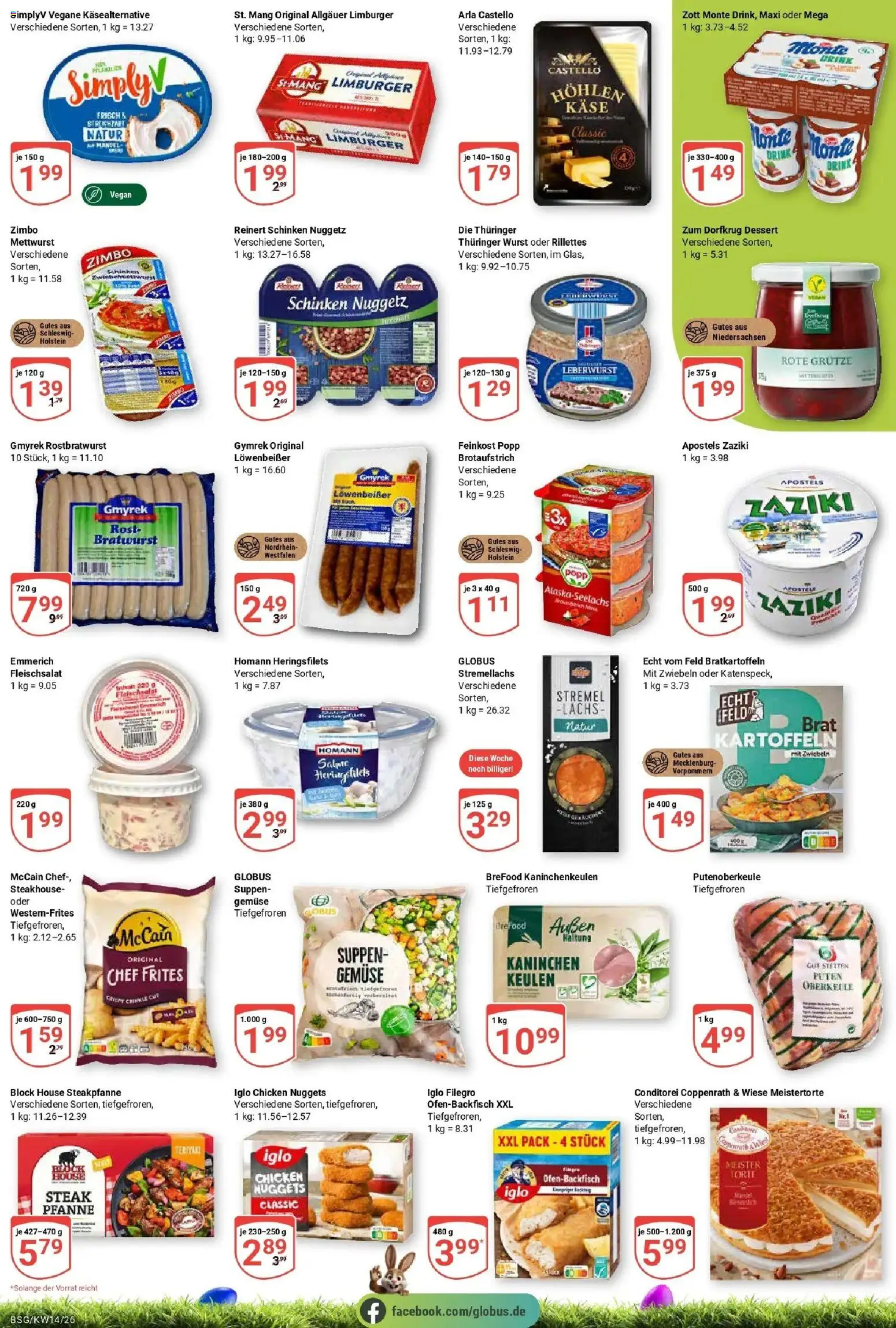 Globus prospekt Braunschweig	 – gültig ab 30.03.2026 | Seite: 9 | Produkte: Kaninchen, McCain, Zwiebeln, Wurst