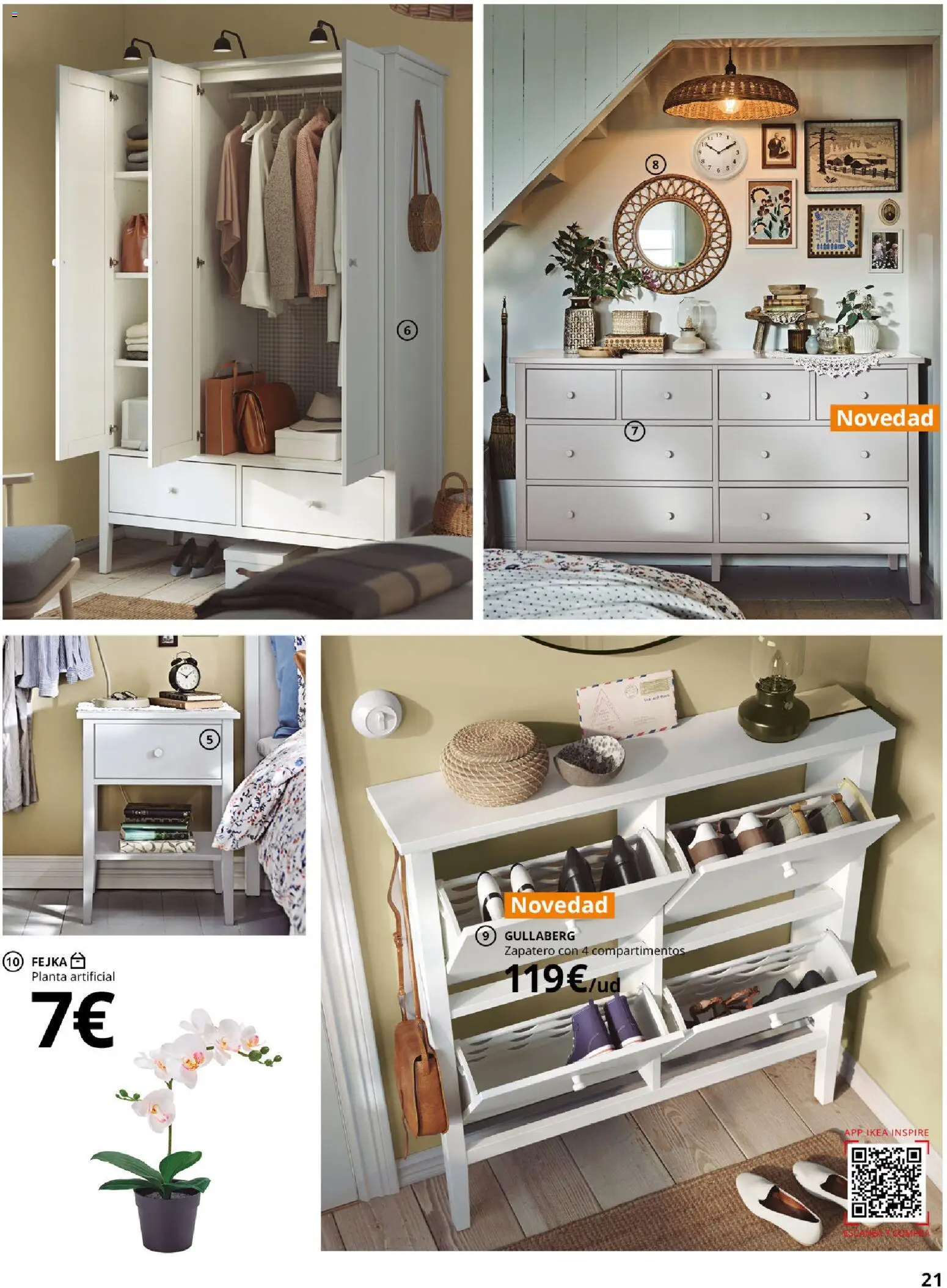Catálogo IKEA Dormitorios │ válido desde el 01.02.2026 | Página: 21 | Productos: Zapatero, Planta artificial