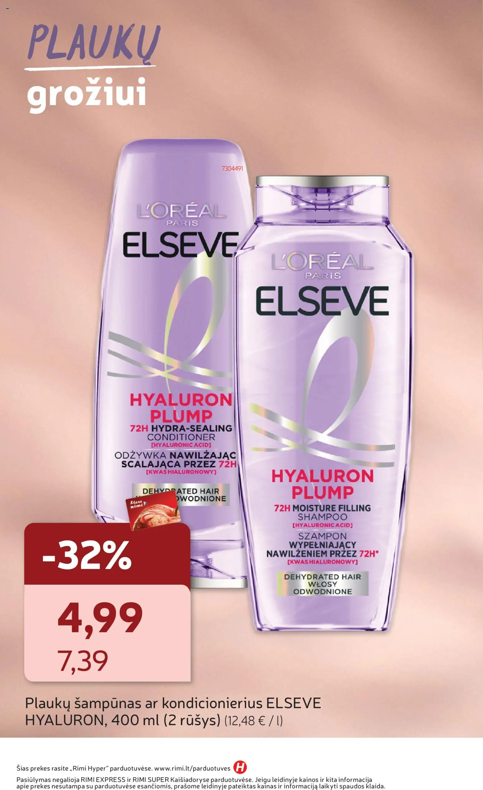 Rimi akcijos nuo 16.12.2025 | Puslapis: 6 | Prekių: Šampūnas, Kondicionierius