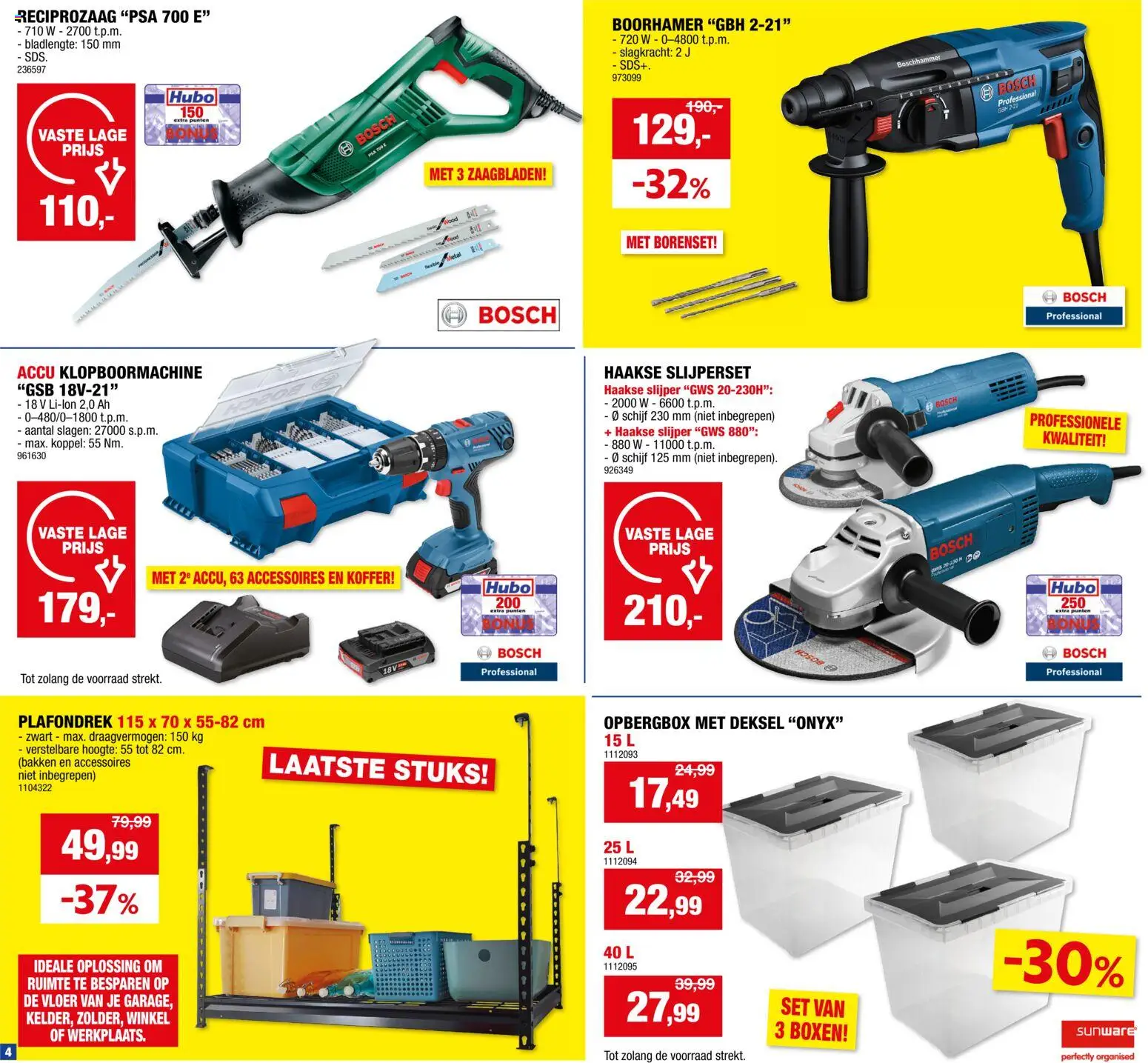 {H1} | Pagina: 4 | Producten: Koffer, Schijf, Slijper, Jeu de go