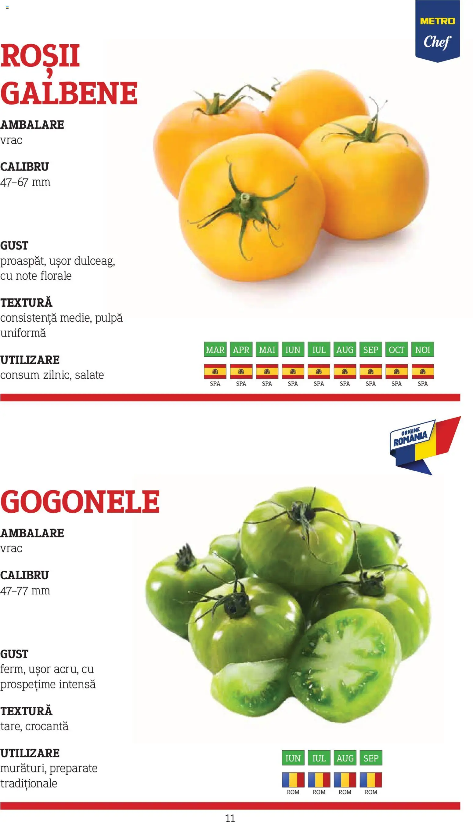 Noul catalog Metro – valabil de la 10.11.2025 | Pagină: 11 | Produse: Roșii