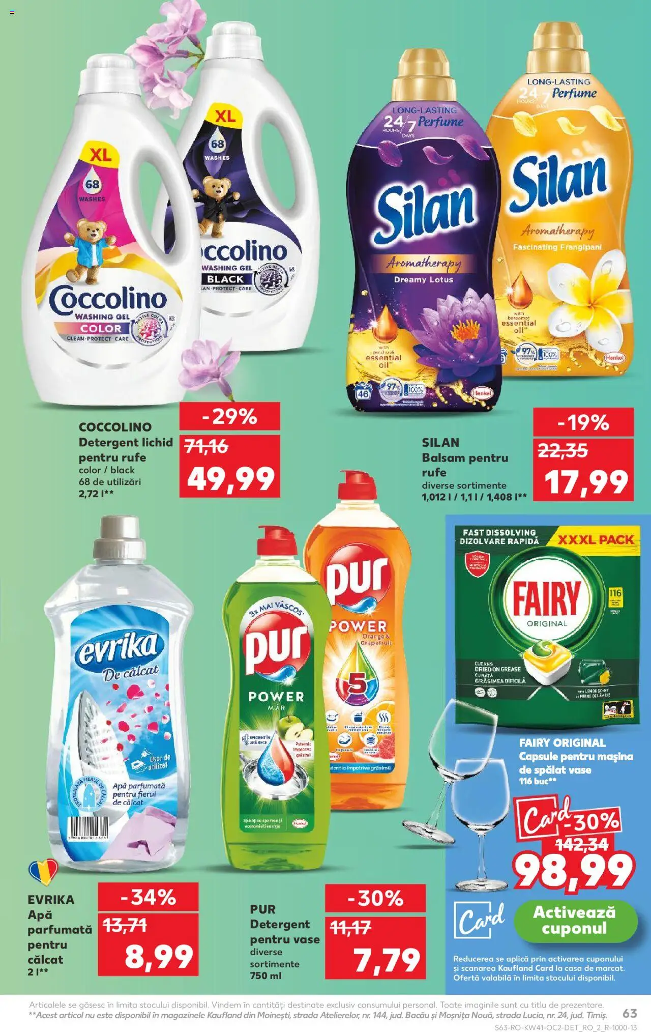 Noul catalog Kaufland – valabil de la 08.10.2025 | Pagină: 63 | Produse: Mașină De Spălat, Yorgan, Detergent, Apă