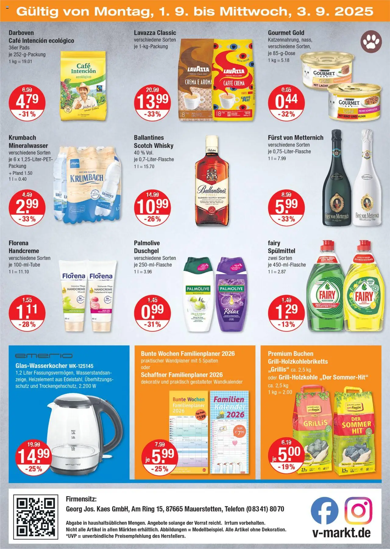 V-Markt - /Oberbayern - gültig ab dem 28.08.2025 | Seite: 20 | Produkte: Whisky, Furst von metternich, Olivenol, Telefon