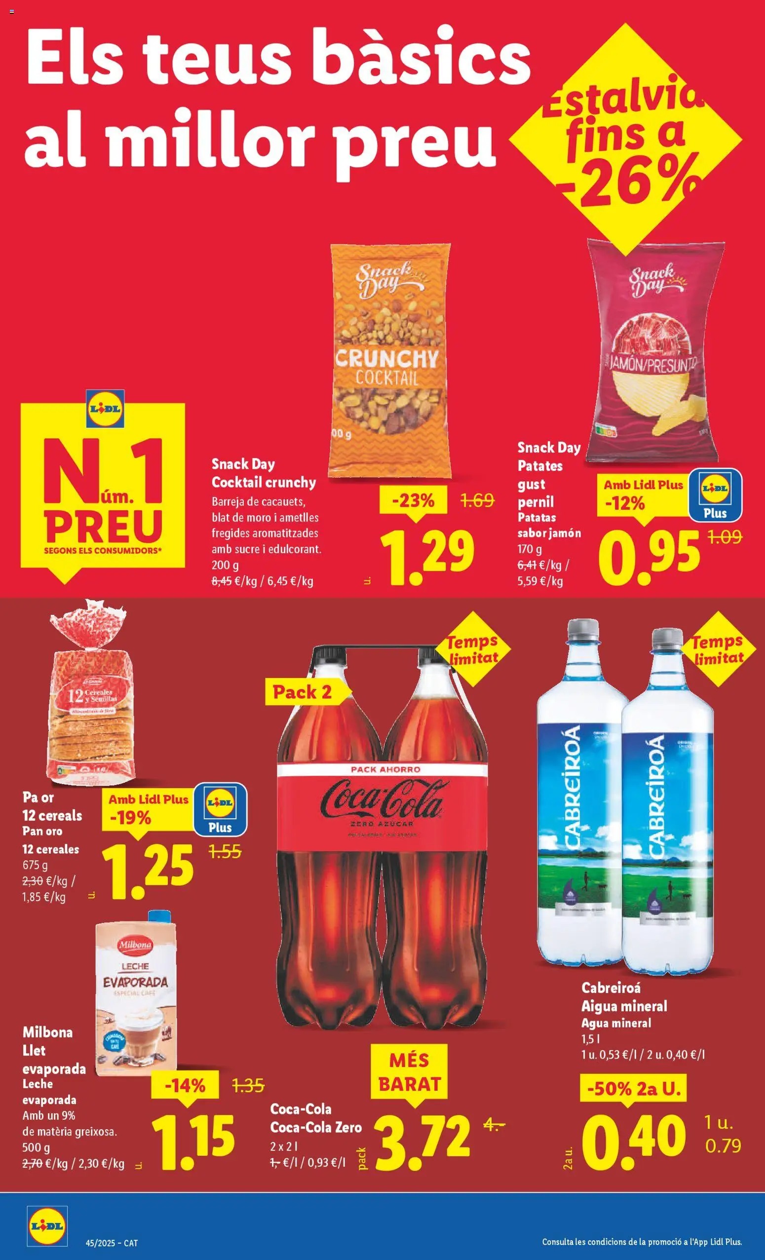 Lidl folleto │ válido desde el 03.11.2025 | Página: 6 | Productos: Pan, Jamón, Cereales, Agua mineral