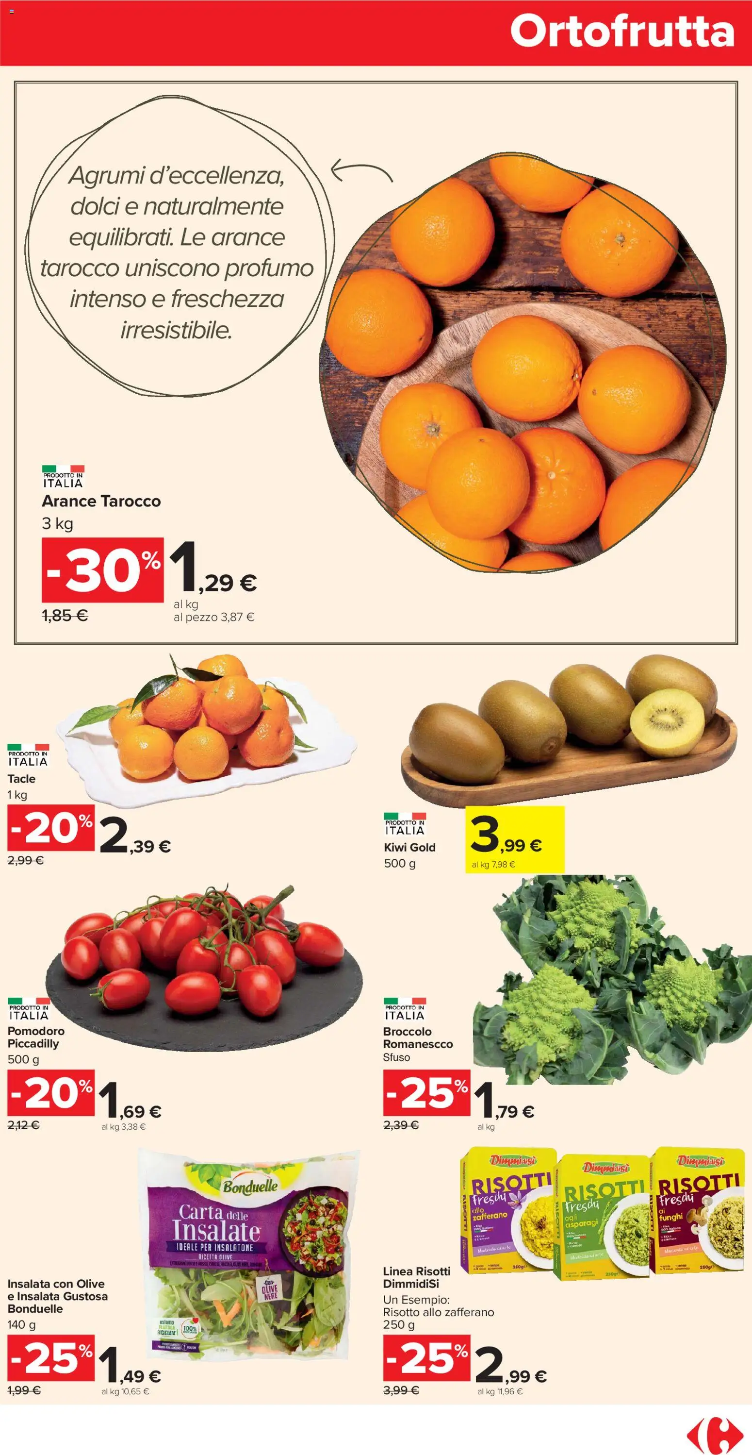 Volantino Carrefour del 02.01.2026 | Pagina: 5 | Prodotti: Arance, Pomodoro, Olive, Profumo