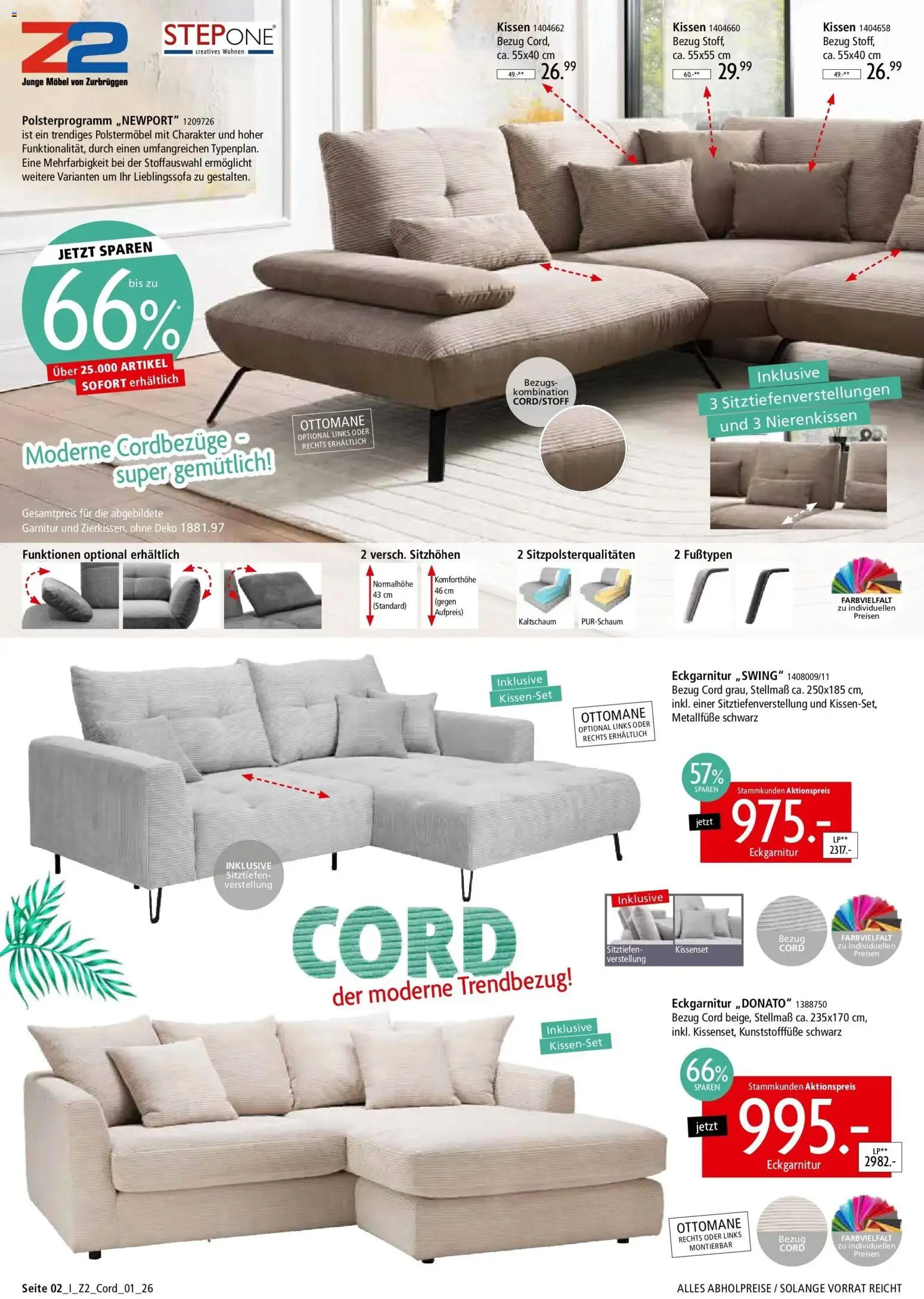 Zurbrüggen - Zurbrüggen: Unschlagbar günstig – gültig ab 27.03.2026 | Seite: 2 | Produkte: Kissen