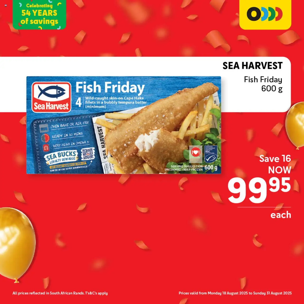 Makro After Party Frozen Food │ valid from 18.08.2025 | Page: 15 | Products: Oven, Fish, Seafood