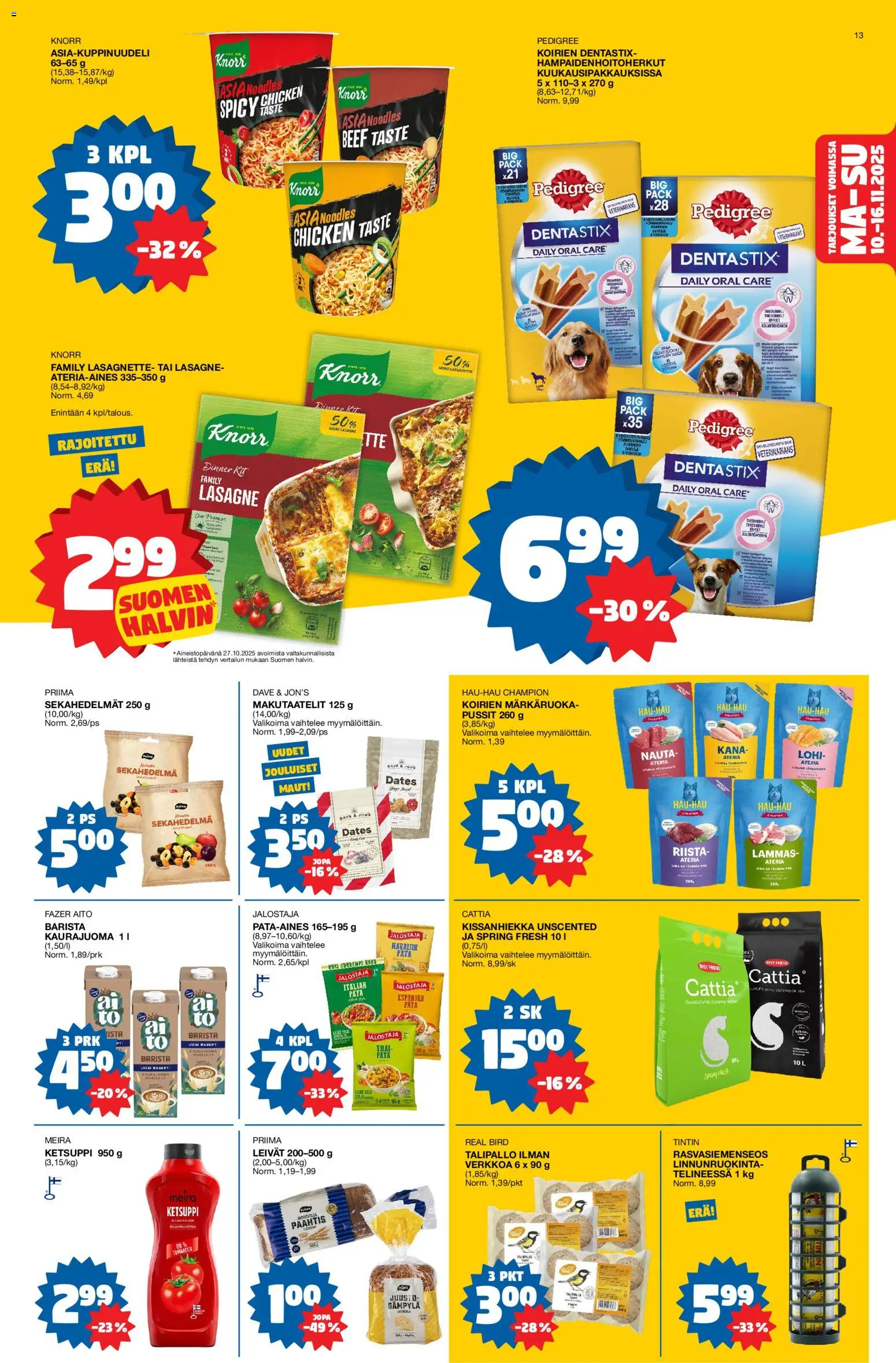 Tokmanni - Black Friday – voimassa 10.11.2025 alkaen | Sivu: 13 | Tuotteet: Kana, Kaurajuoma, Kissanhiekka, Ketsuppi