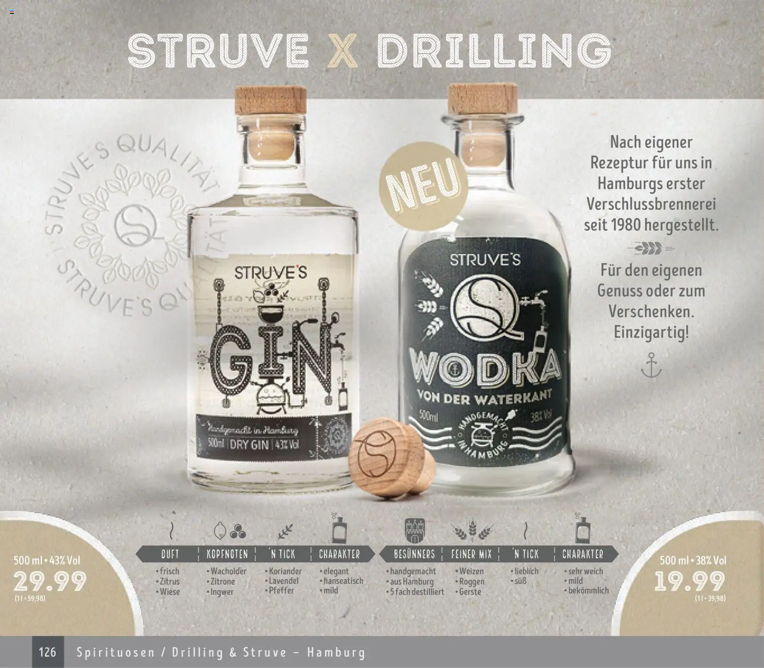 Edeka Struve Wein– und Spirituosen – gültig ab 14.11.2025 | Seite: 126 | Produkte: Duft, Zitrone, Lavendel, Wodka