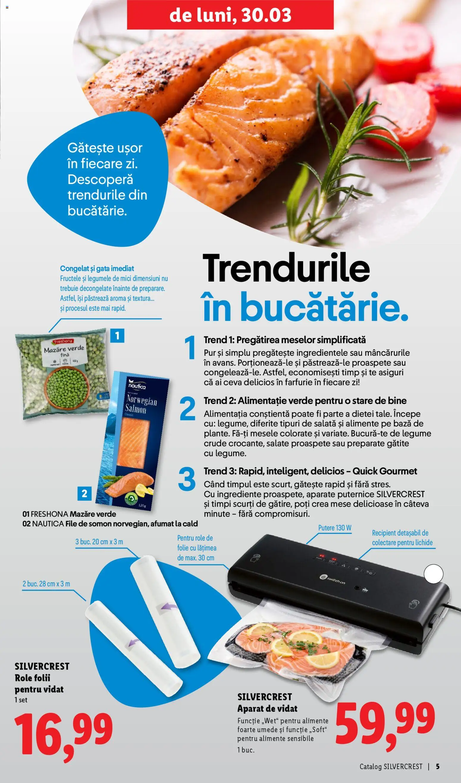 Noul catalog Lidl – valabil de la 30.03.2026 | Pagină: 5 | Produse: Mici, Farfurie, Salată, Legume